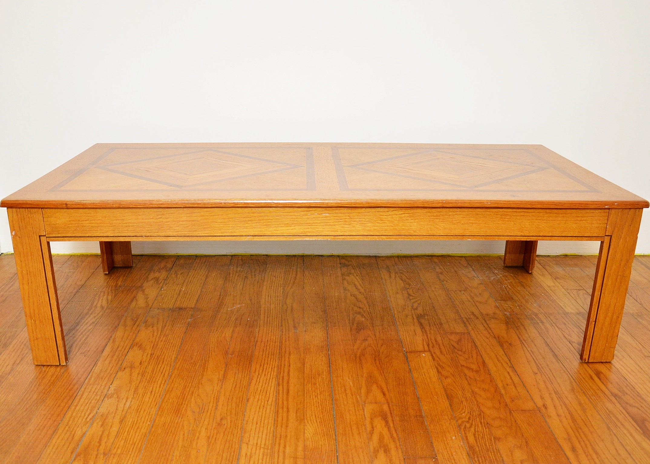 Pair of Mixed Wood Vintage Parquet Coffee Table