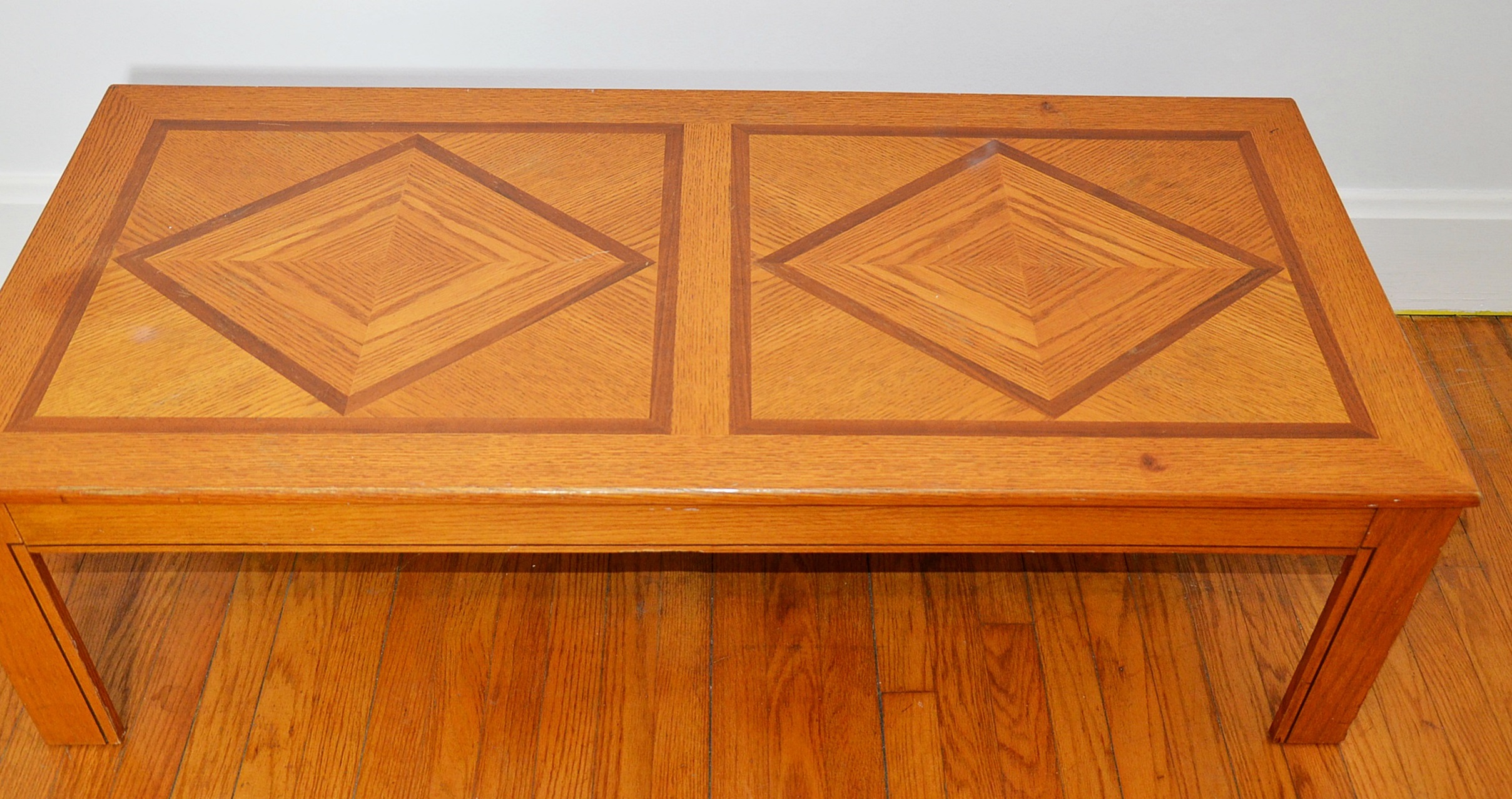 Pair of Mixed Wood Vintage Parquet Coffee Table