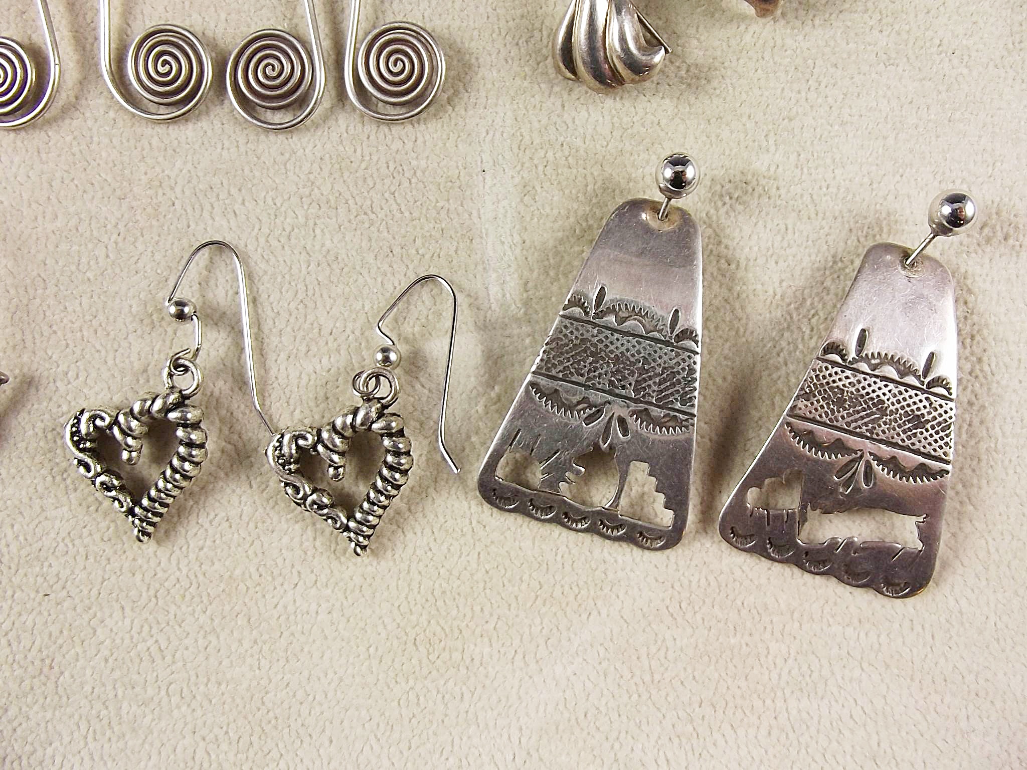 Artisan Crafted Silver Tone Earrings