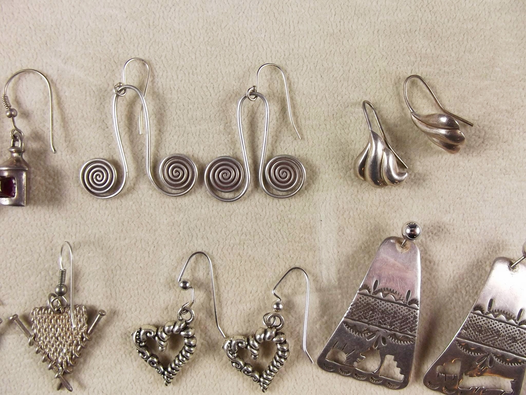 Artisan Crafted Silver Tone Earrings