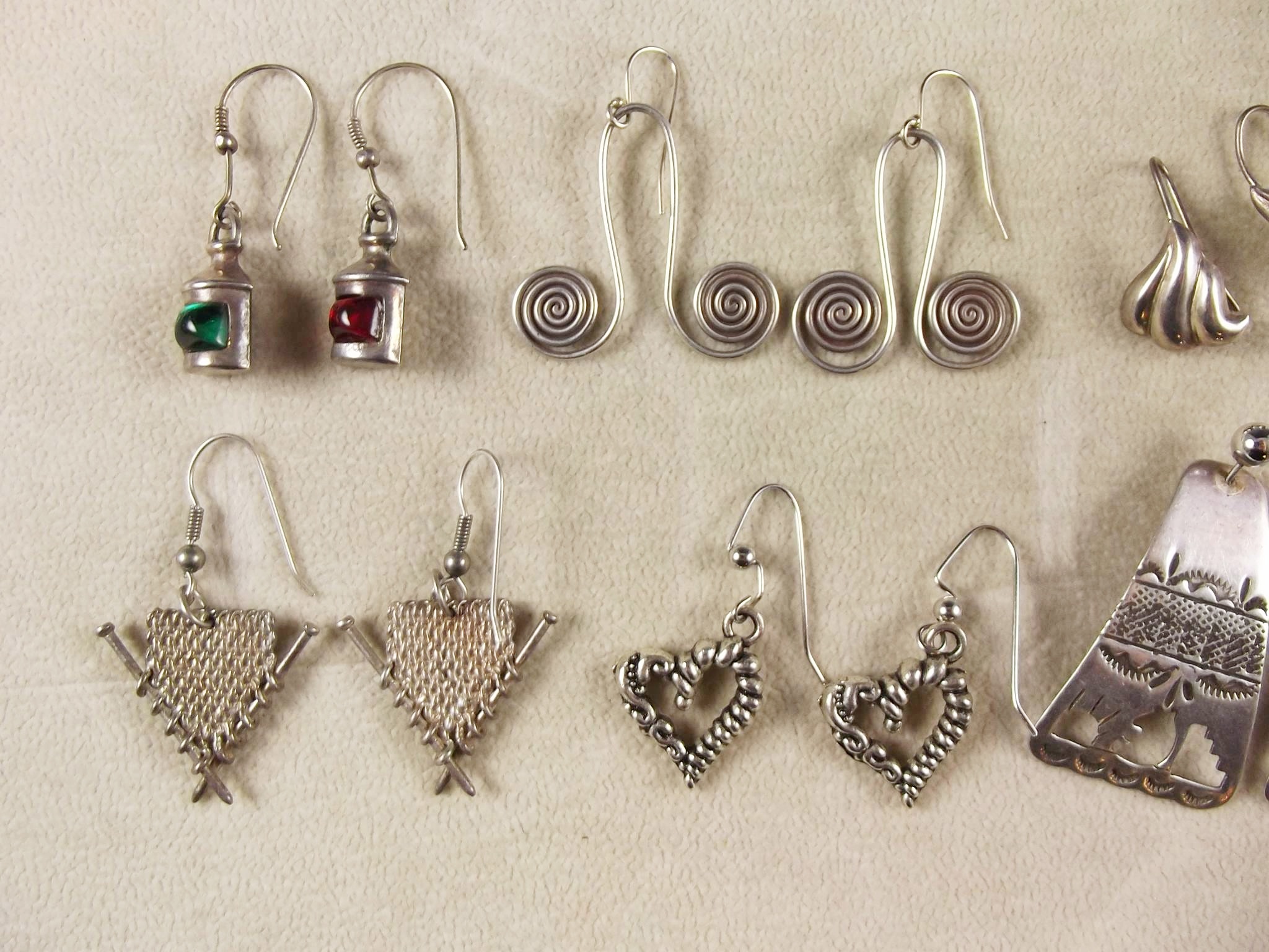 Artisan Crafted Silver Tone Earrings