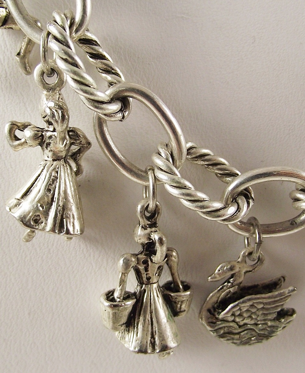 Vintage Seasons "The Twelve Days of Christmas" Necklace, Sterling Silver Charms