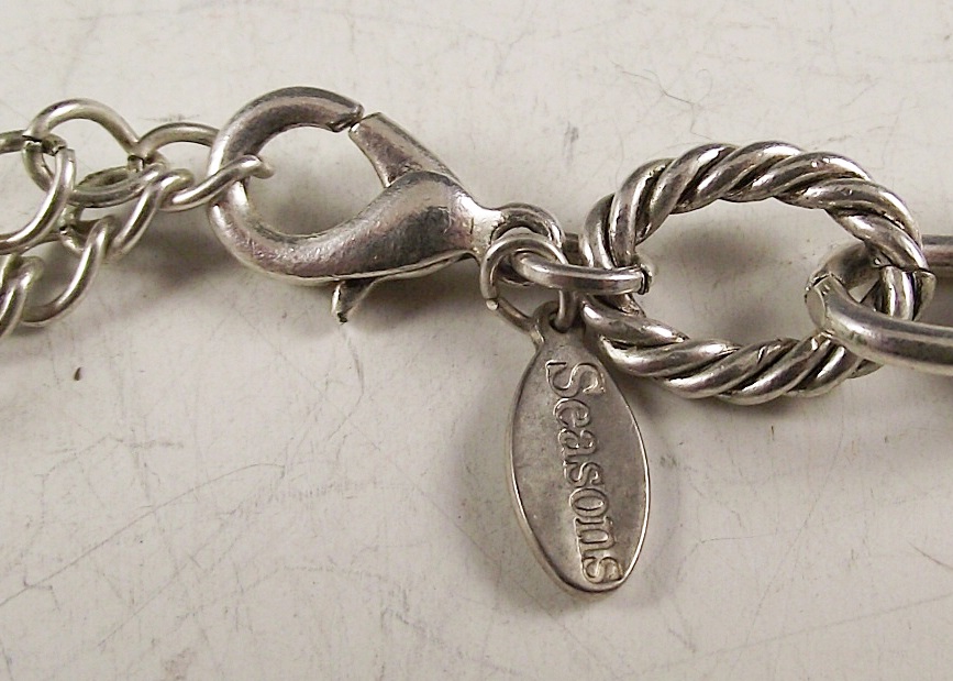 Vintage Seasons "The Twelve Days of Christmas" Necklace, Sterling Silver Charms