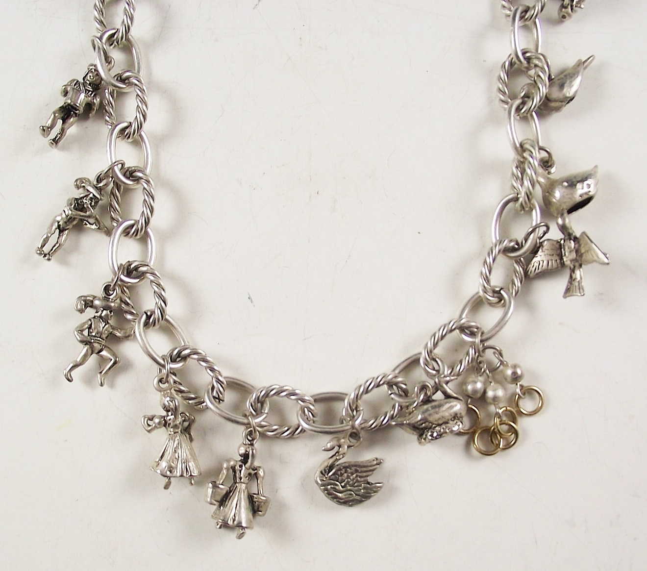 Vintage Seasons "The Twelve Days of Christmas" Necklace, Sterling Silver Charms