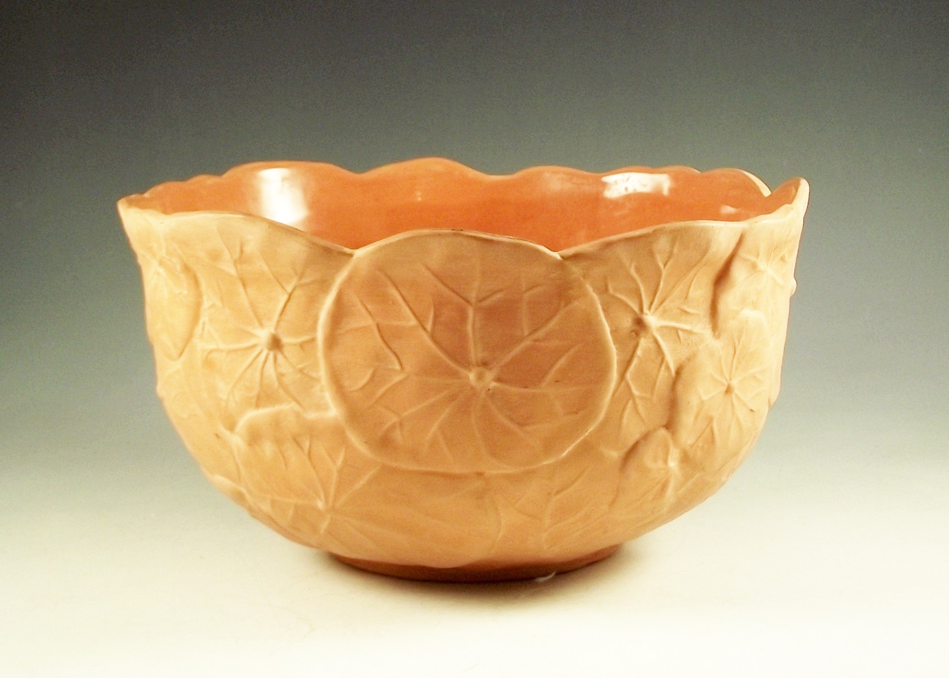 Vintage Block Discontinued Nasturtium Terra Cotta Bowl