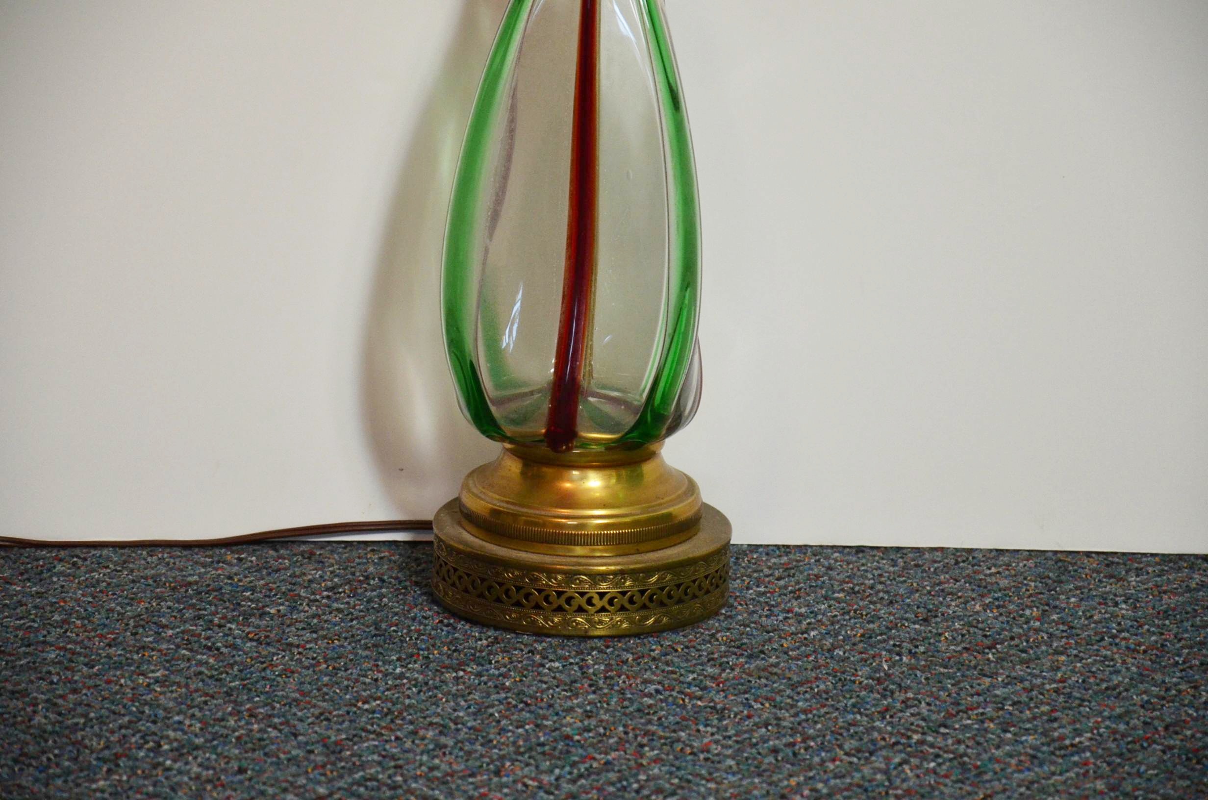 Mid Century Modern Glass Lamp