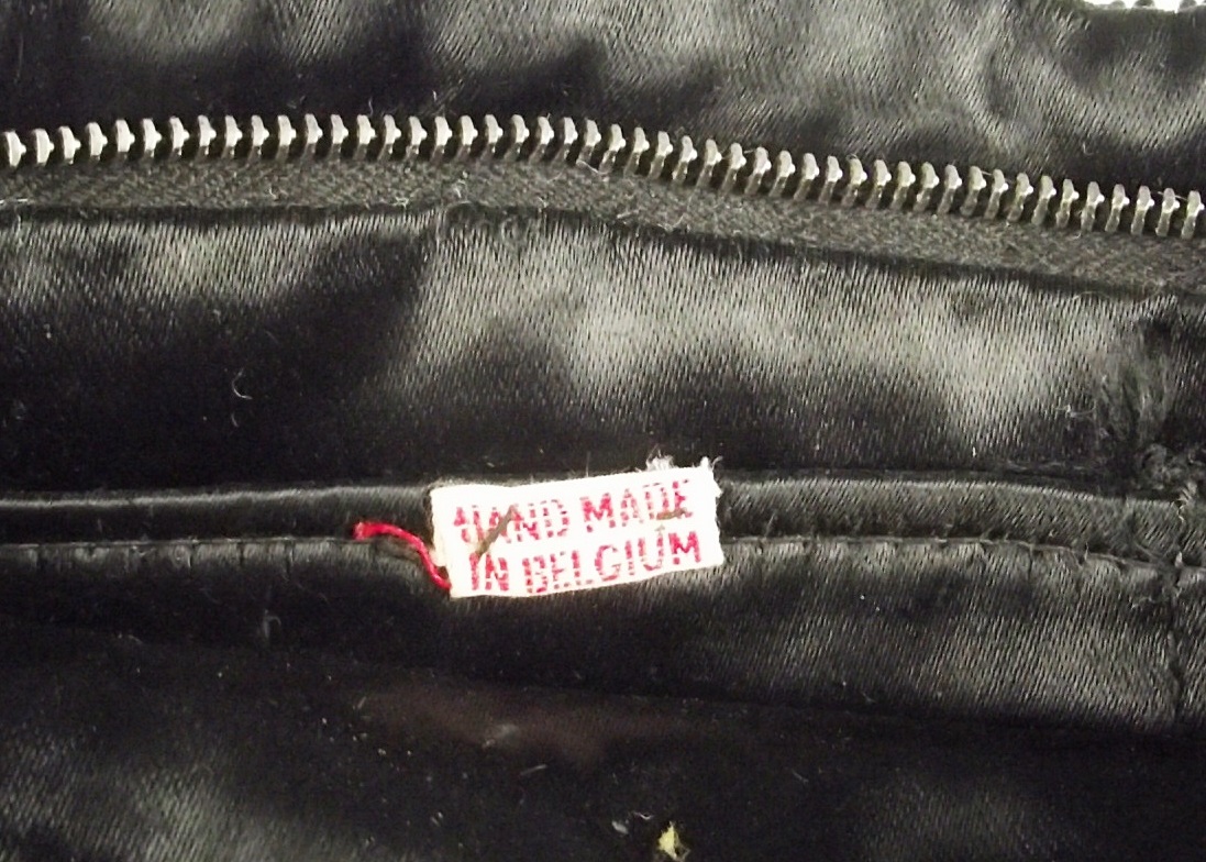 Antique Black Beaded Clutch Purse