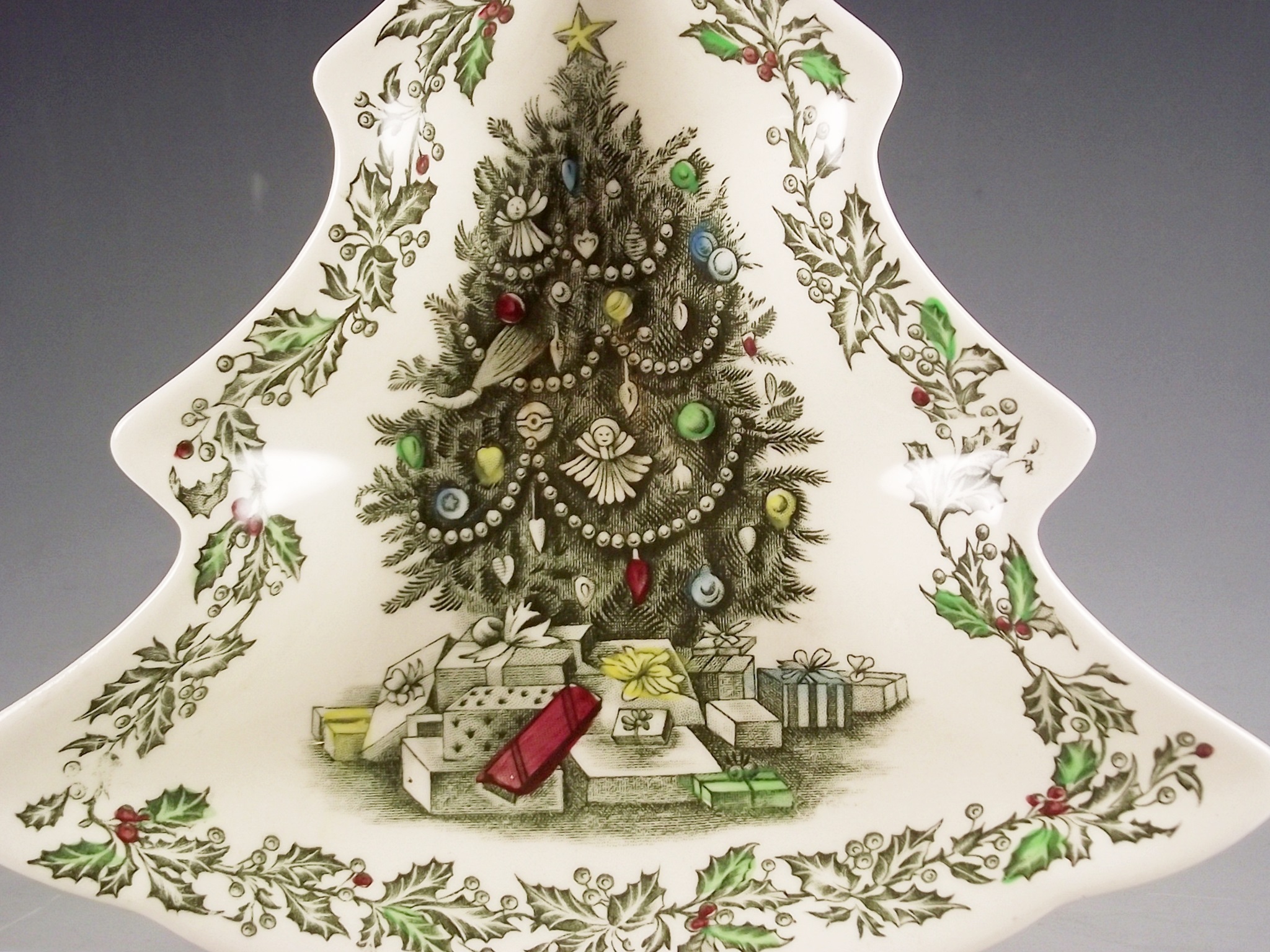 Johnson Bros Merry Christmas Tree Shaped Dish