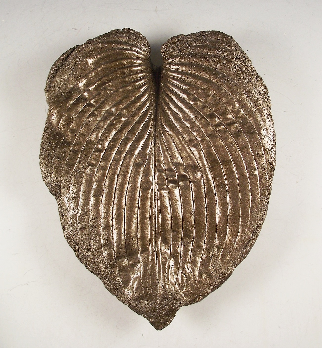 Two Pottery Leaf Shaped Decorations