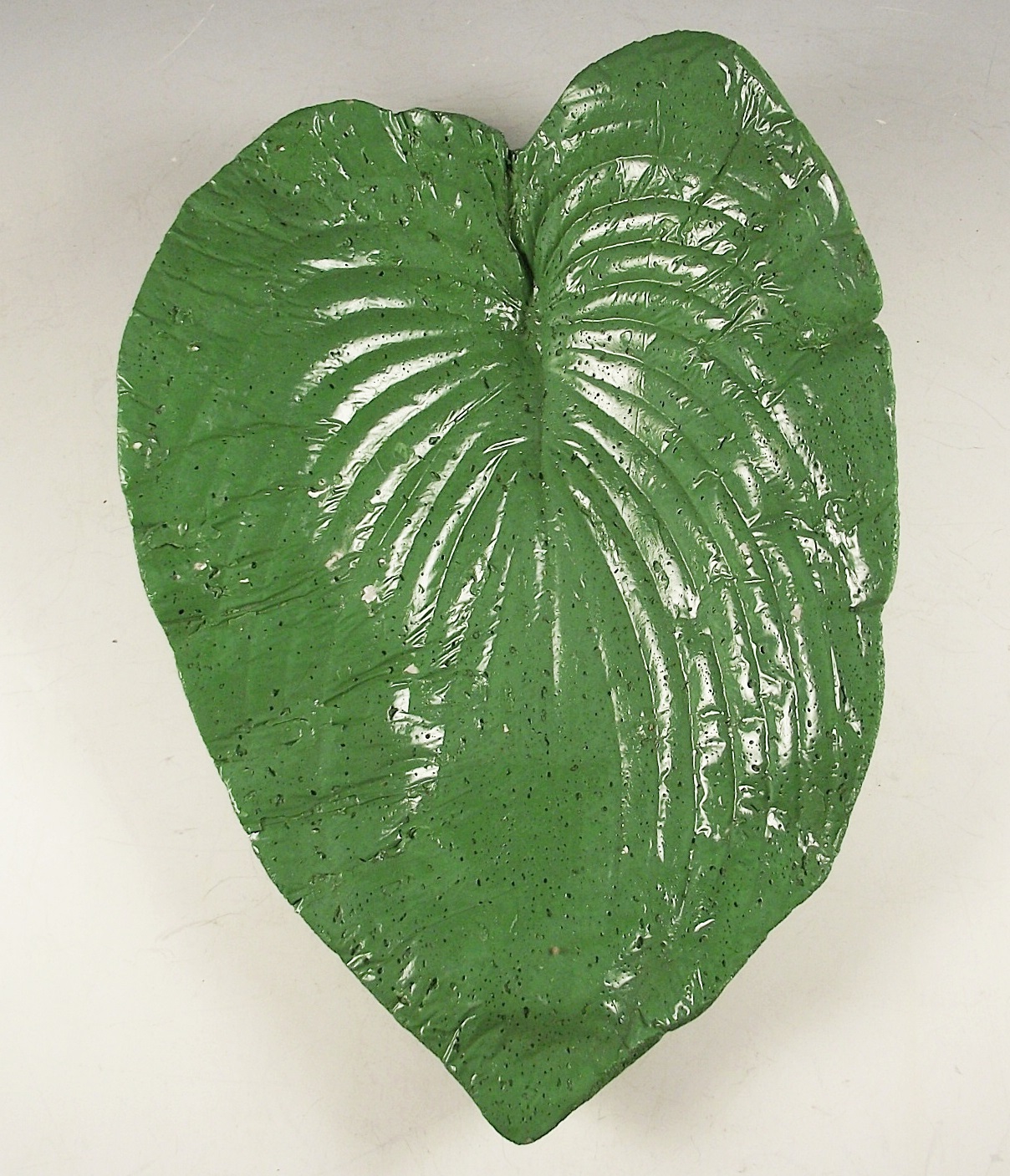 Two Pottery Leaf Shaped Decorations