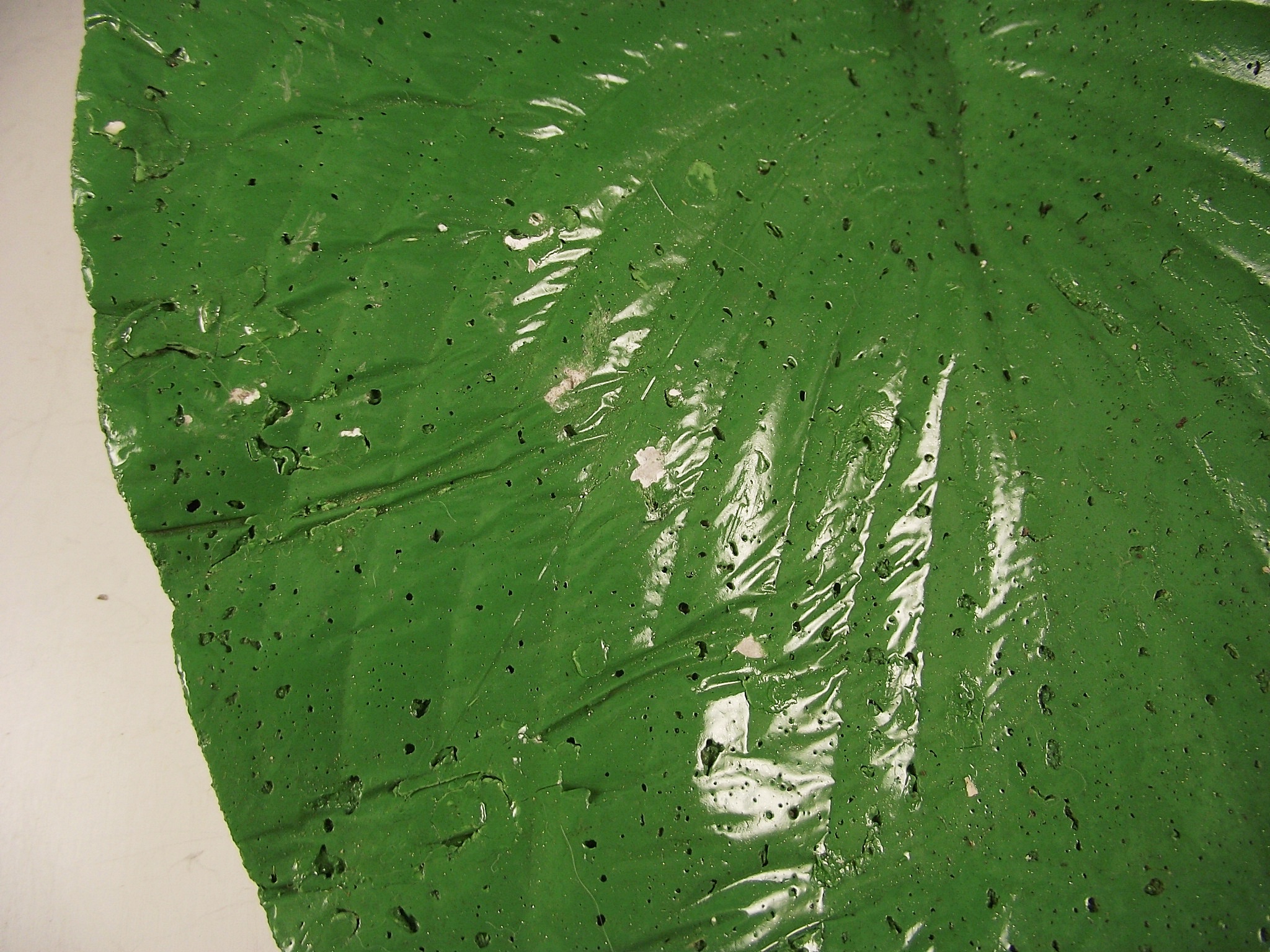 Two Pottery Leaf Shaped Decorations