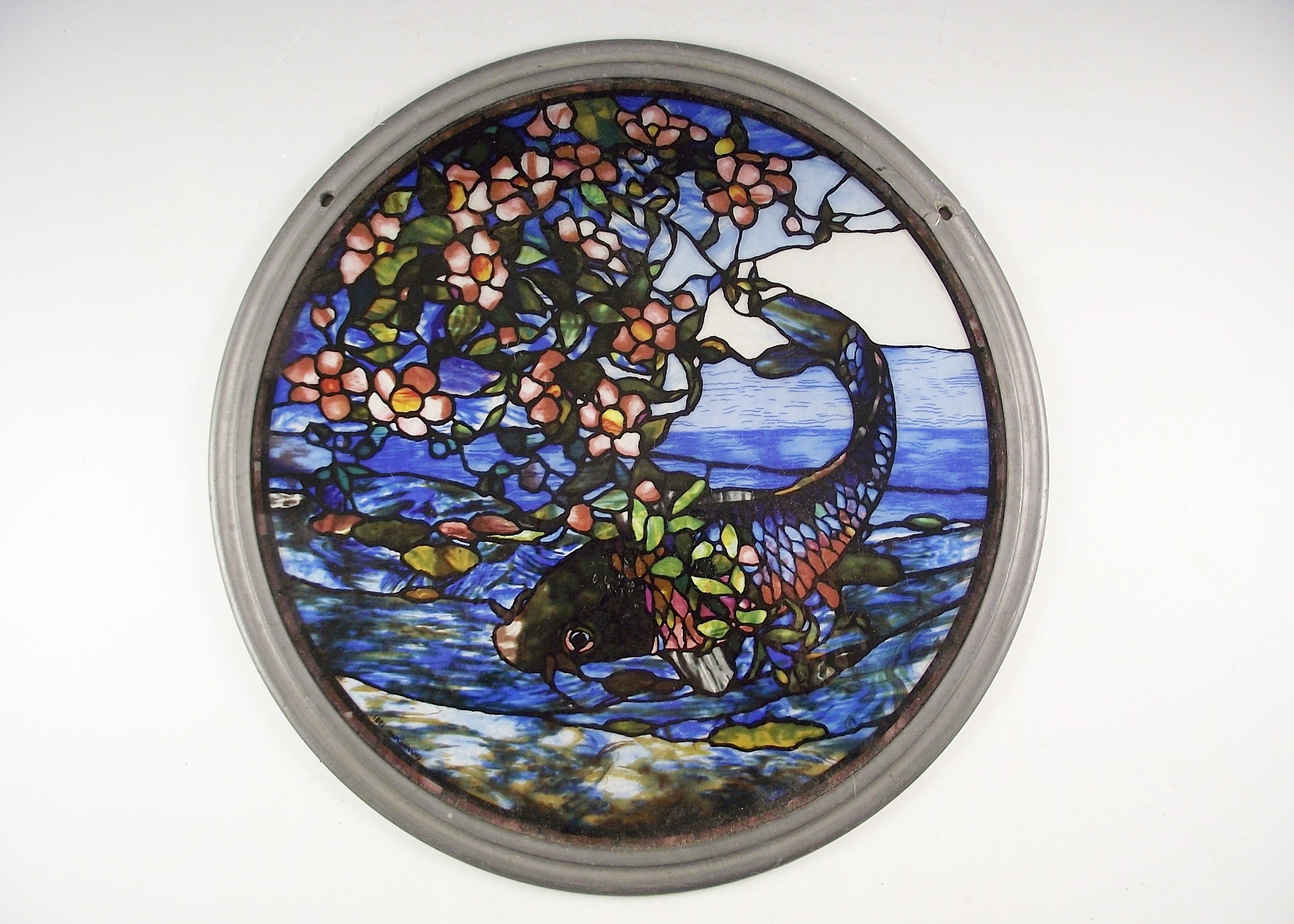 Glassmasters Stained Glass Suncatcher Featuring a Koi Fish
