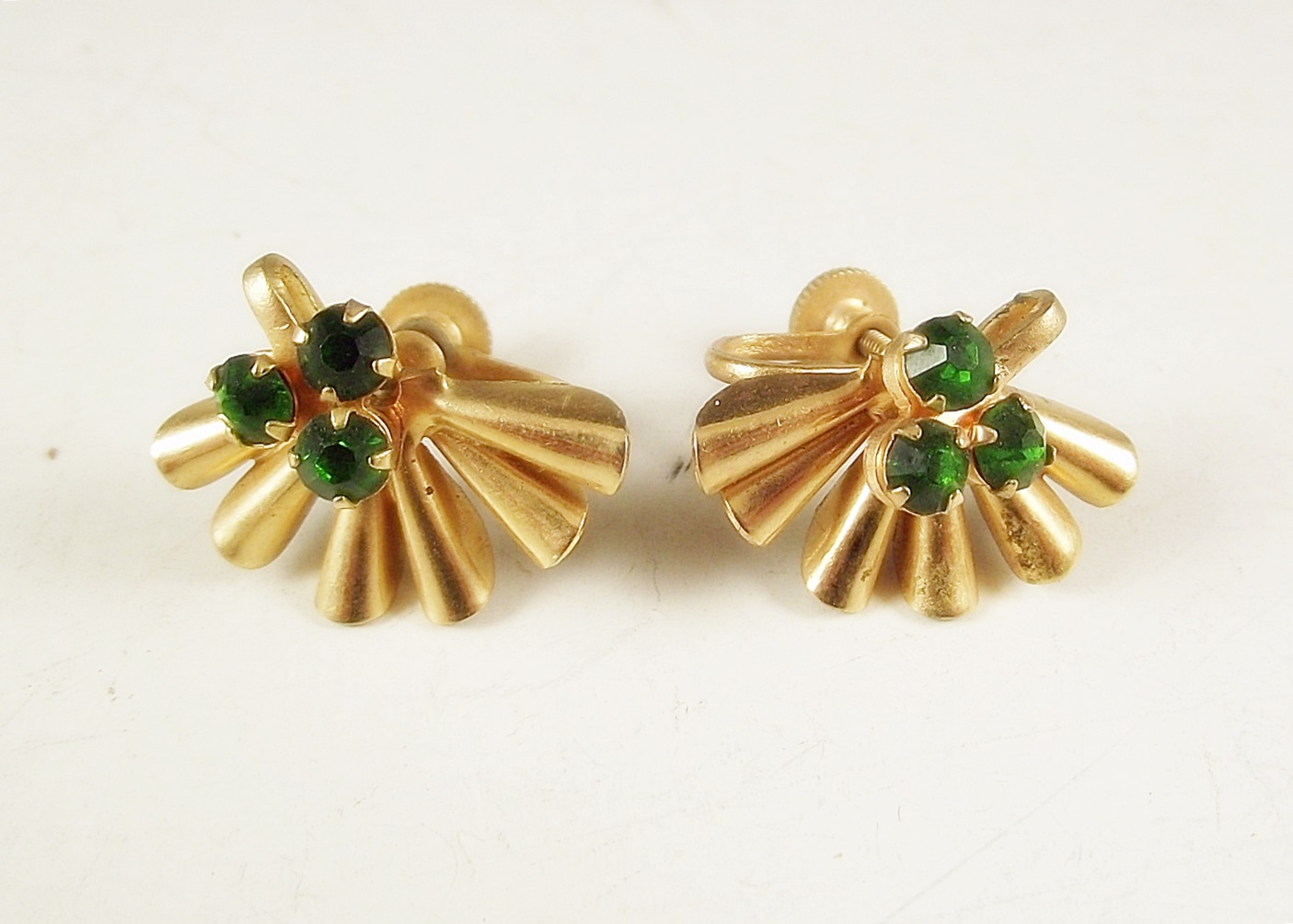 Vintage Rhinestone Brooch and Earrings Set