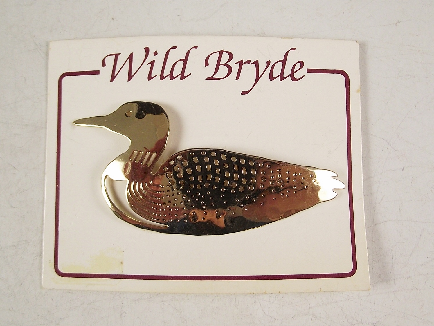 Artisan Crafted Gold Tone Loon Jewelry Items by Wild Bryde  