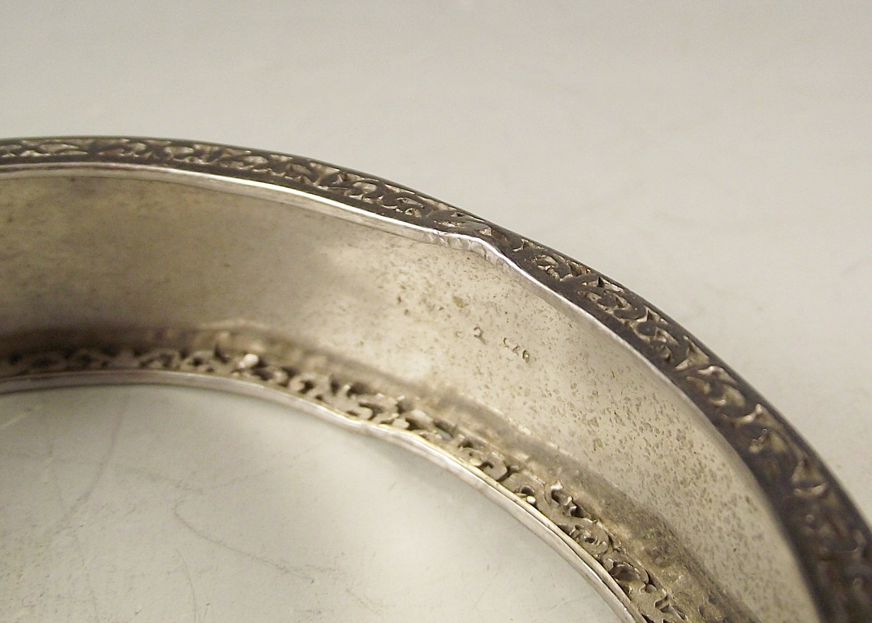 Sterling Silver Cuff Bracelet and Earrings with Open Work Accents