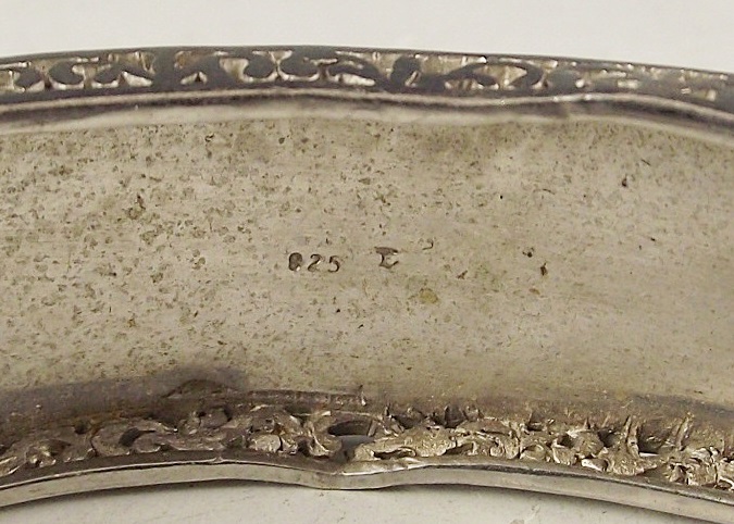 Sterling Silver Cuff Bracelet and Earrings with Open Work Accents