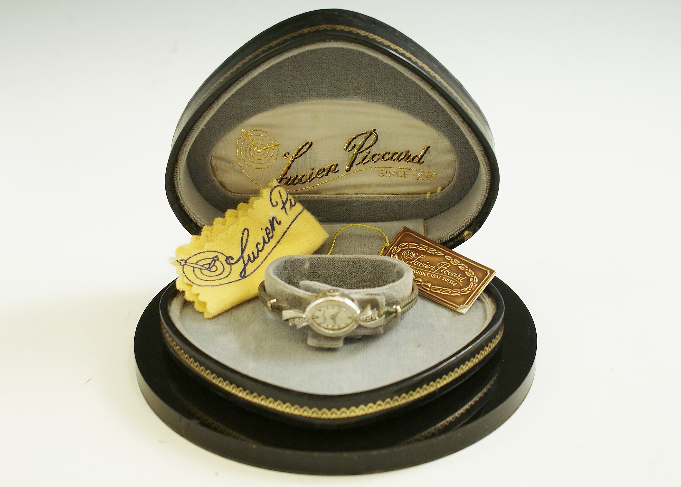 Ladies 1940's 14K White Gold Lucien Piccard Watch