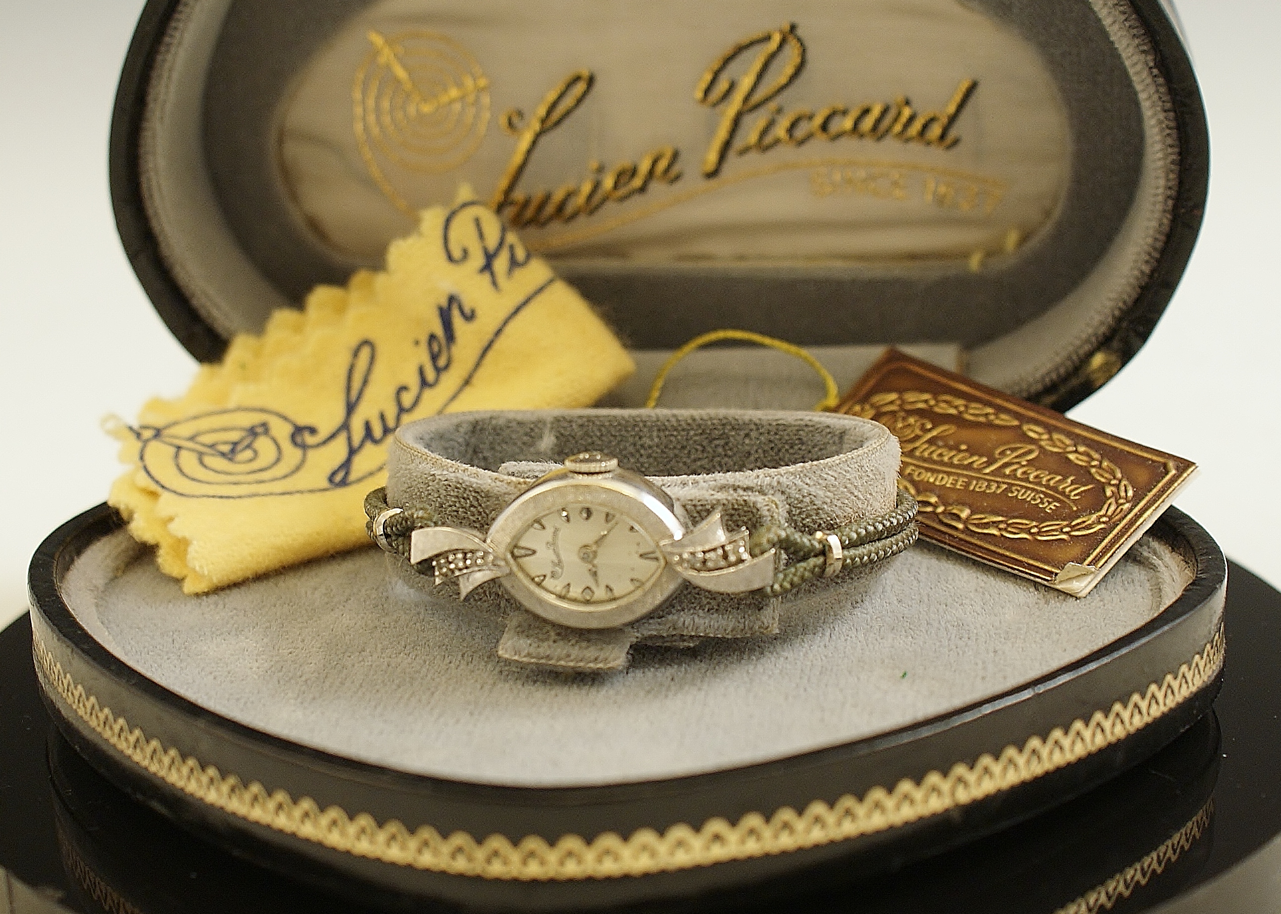 Ladies 1940's 14K White Gold Lucien Piccard Watch