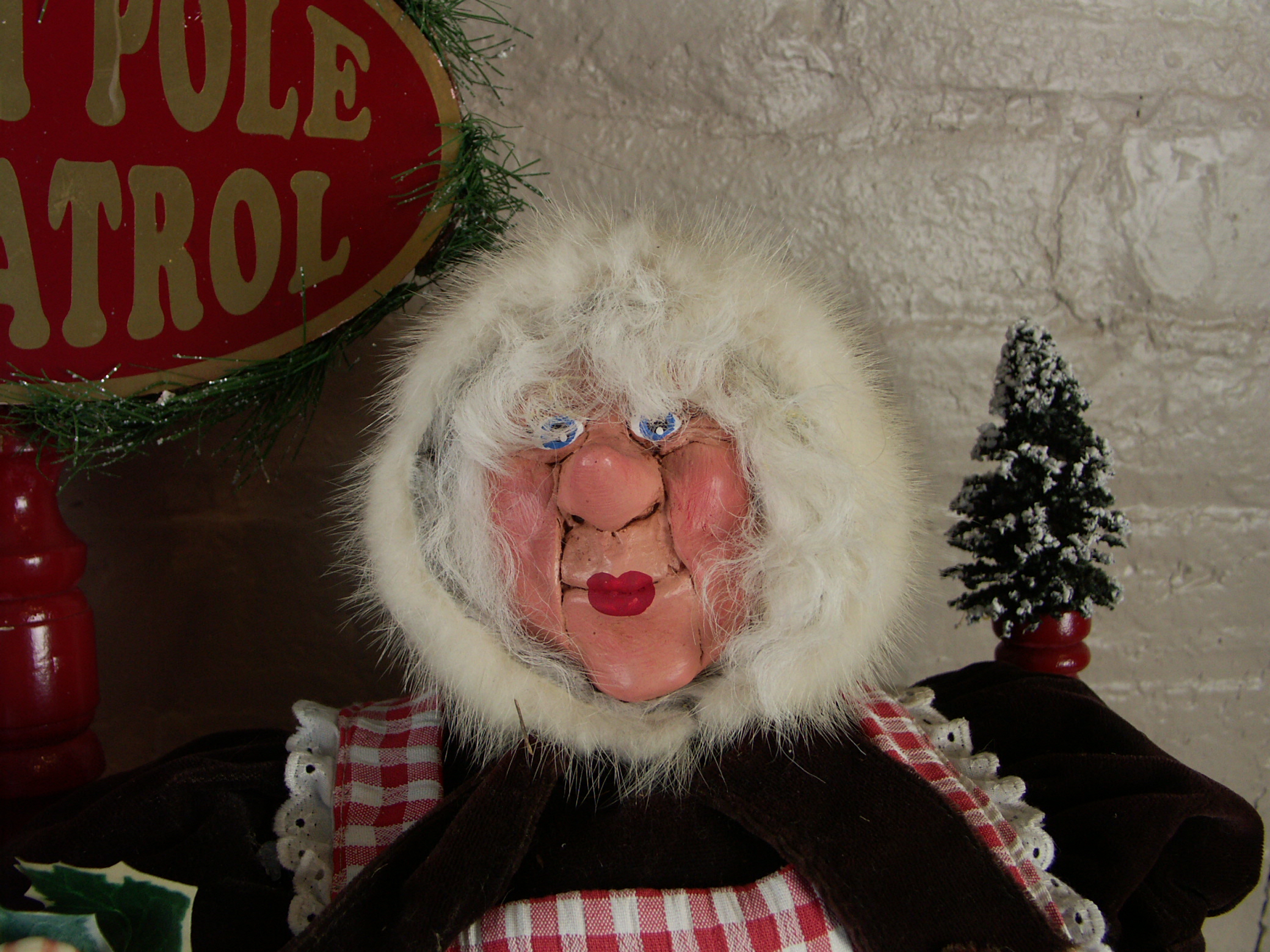 Original Brian Kidwell "The Toymaker" Santa and Mrs. Claus Ski Patrol Sculpture