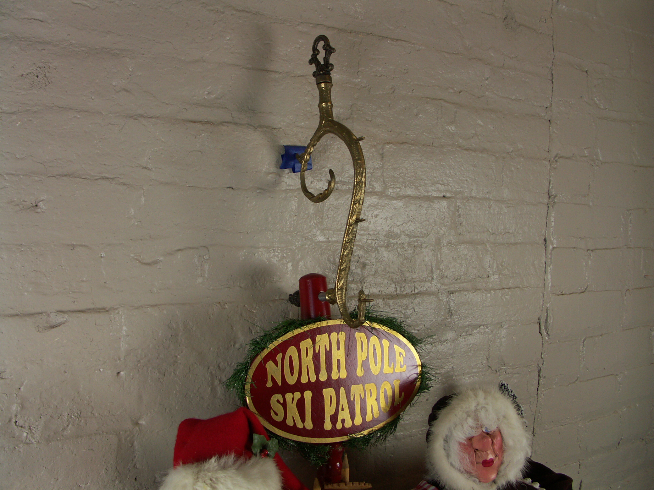 Original Brian Kidwell "The Toymaker" Santa and Mrs. Claus Ski Patrol Sculpture