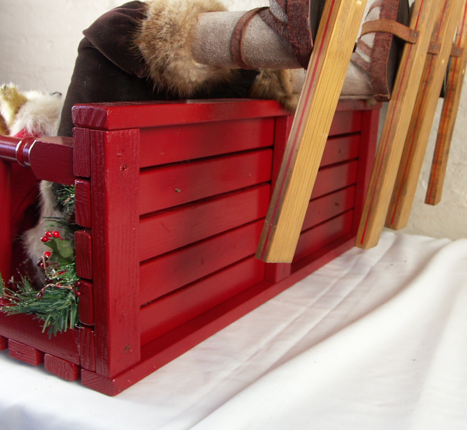 Original Brian Kidwell "The Toymaker" Santa and Mrs. Claus Ski Patrol Sculpture