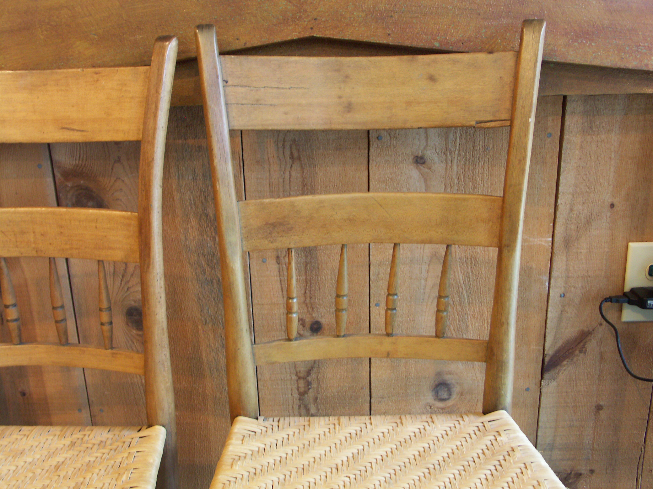 Lot of Two Antique Spindle Back Side Chairs