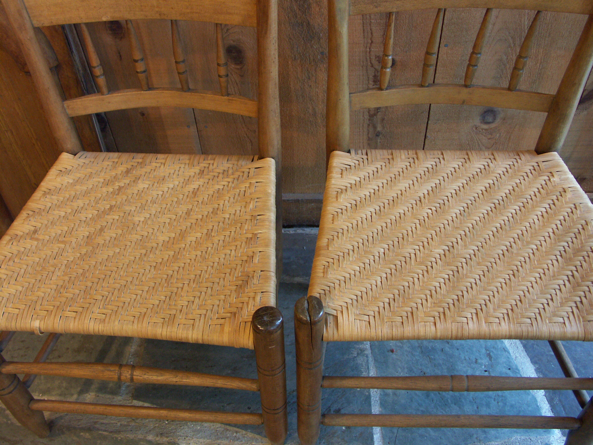 Lot of Two Antique Spindle Back Side Chairs