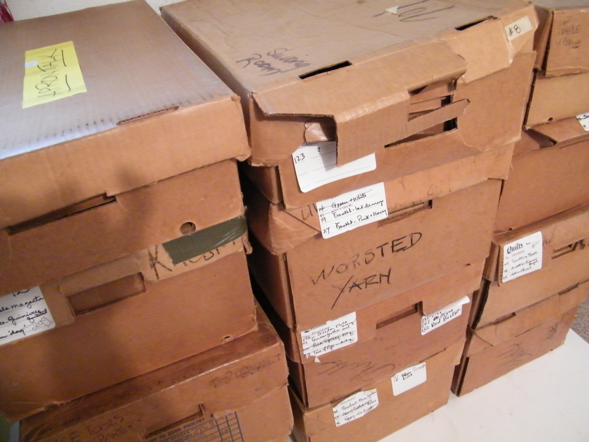 Waxed Cardboard Storage Boxes with Lids