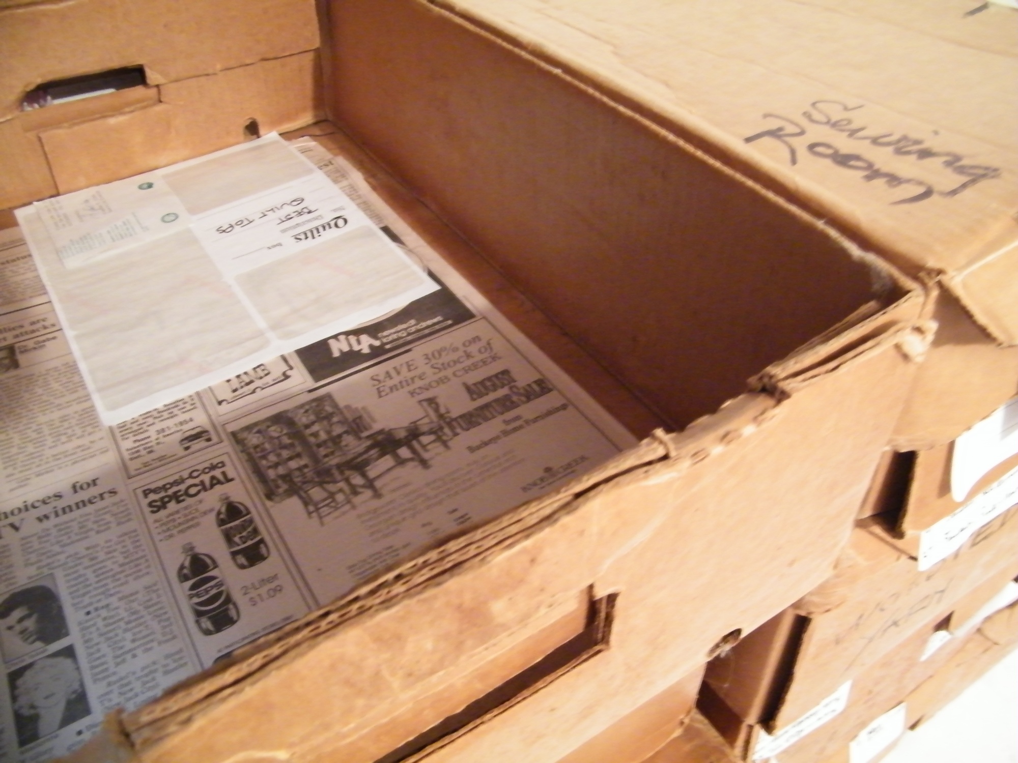 Waxed Cardboard Storage Boxes with Lids