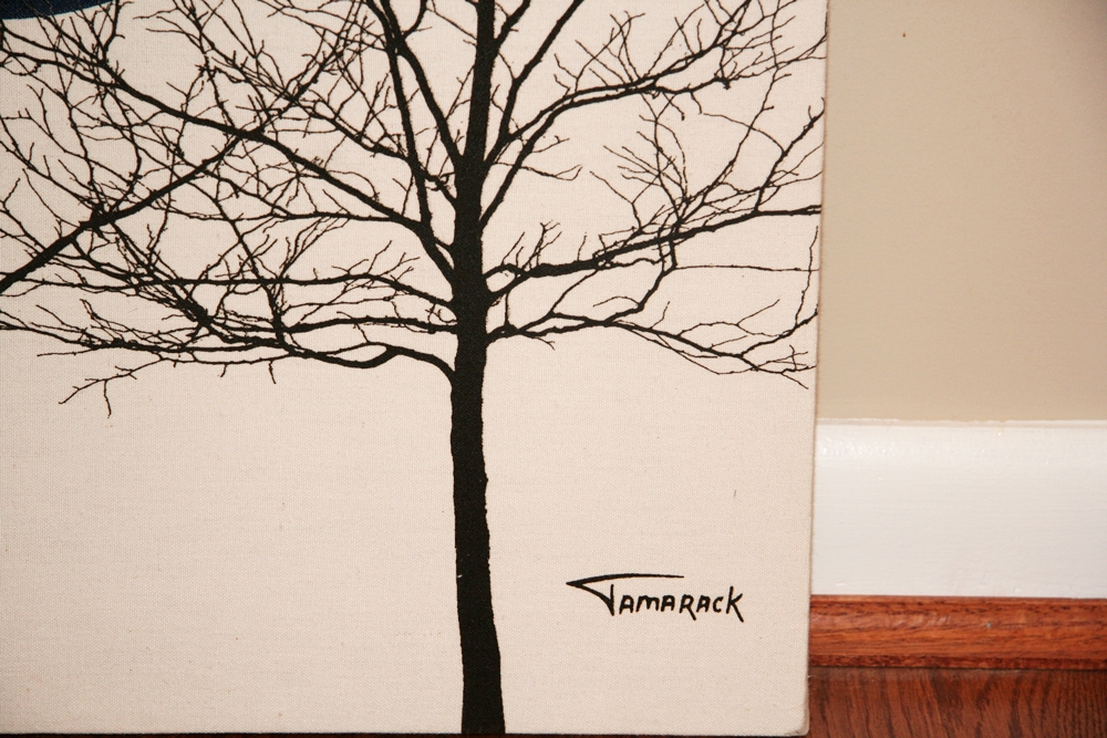 Tamarack Screen Print on Canvas
