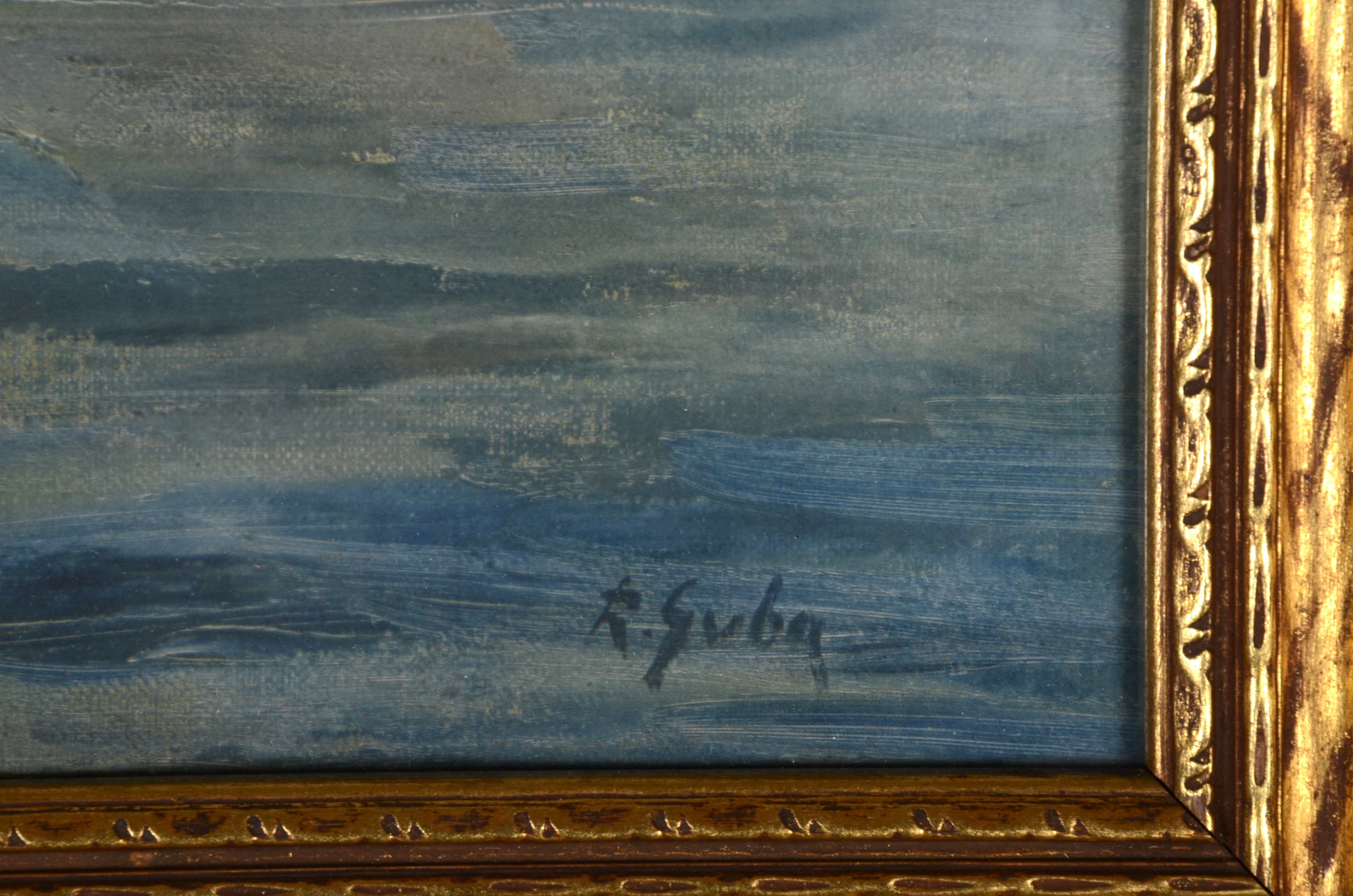 Large Sailboat Print by Rudolph Guba in Brilliant Frame