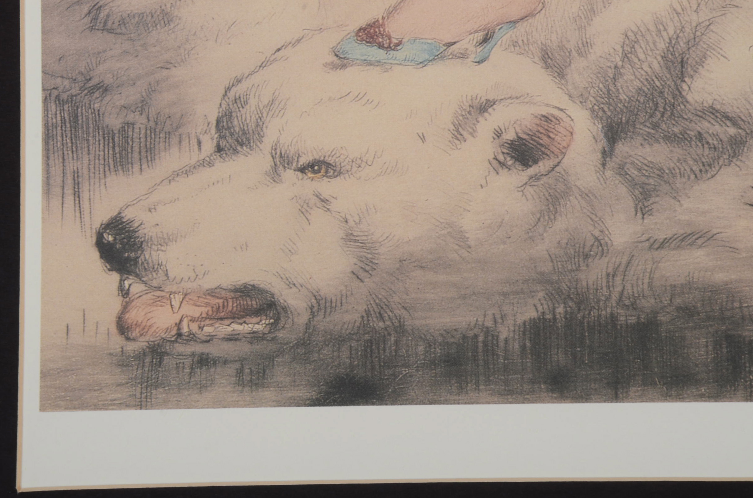 Provocative Framed Lithograph of Louis Icart Etching