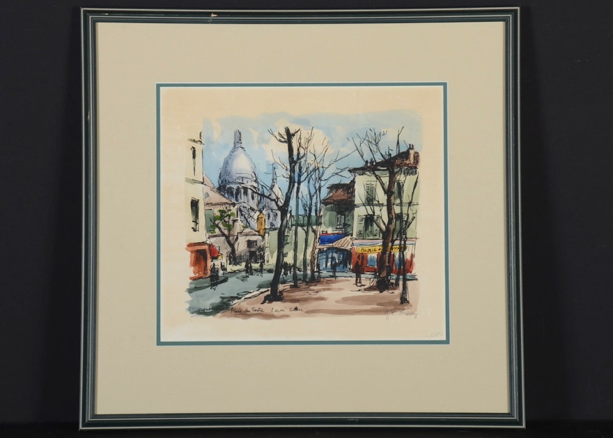Signed Offset Lithographic Print by J.P. Duriez