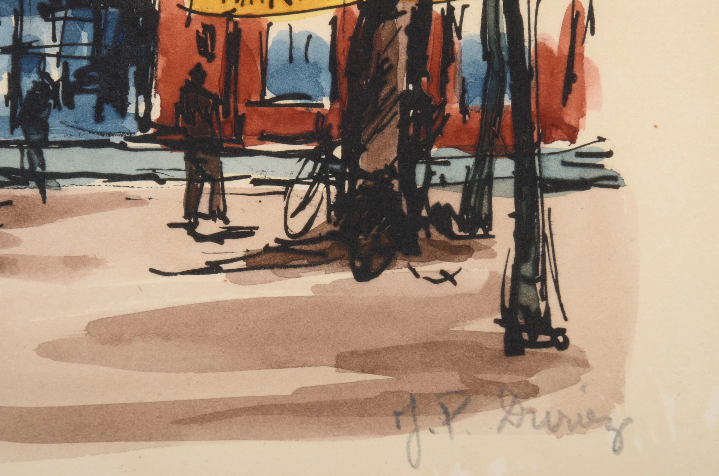 Signed Offset Lithographic Print by J.P. Duriez