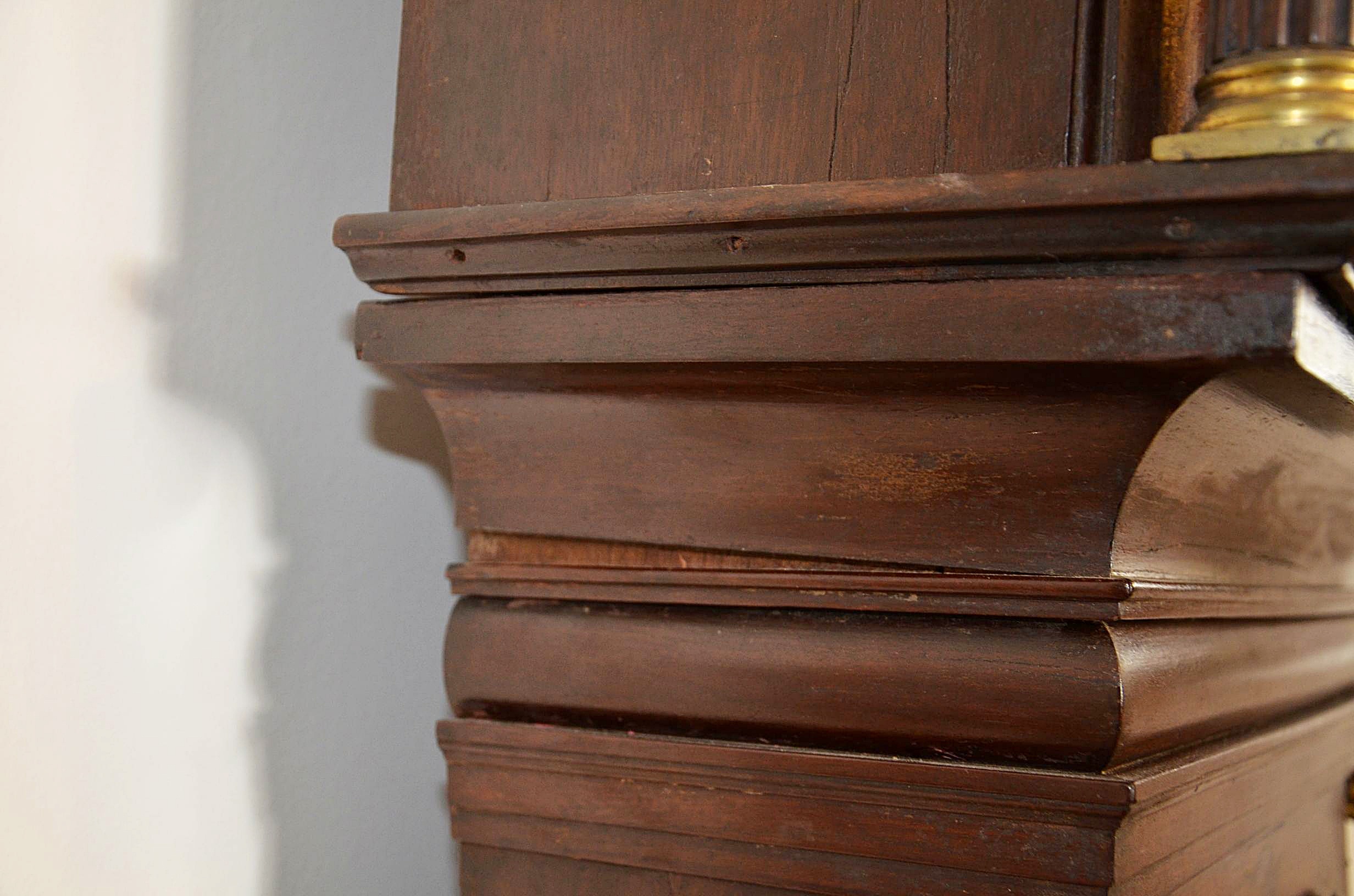 Circa early 1800s P. Fearnley Wigan England Long Case Mahogany Clock