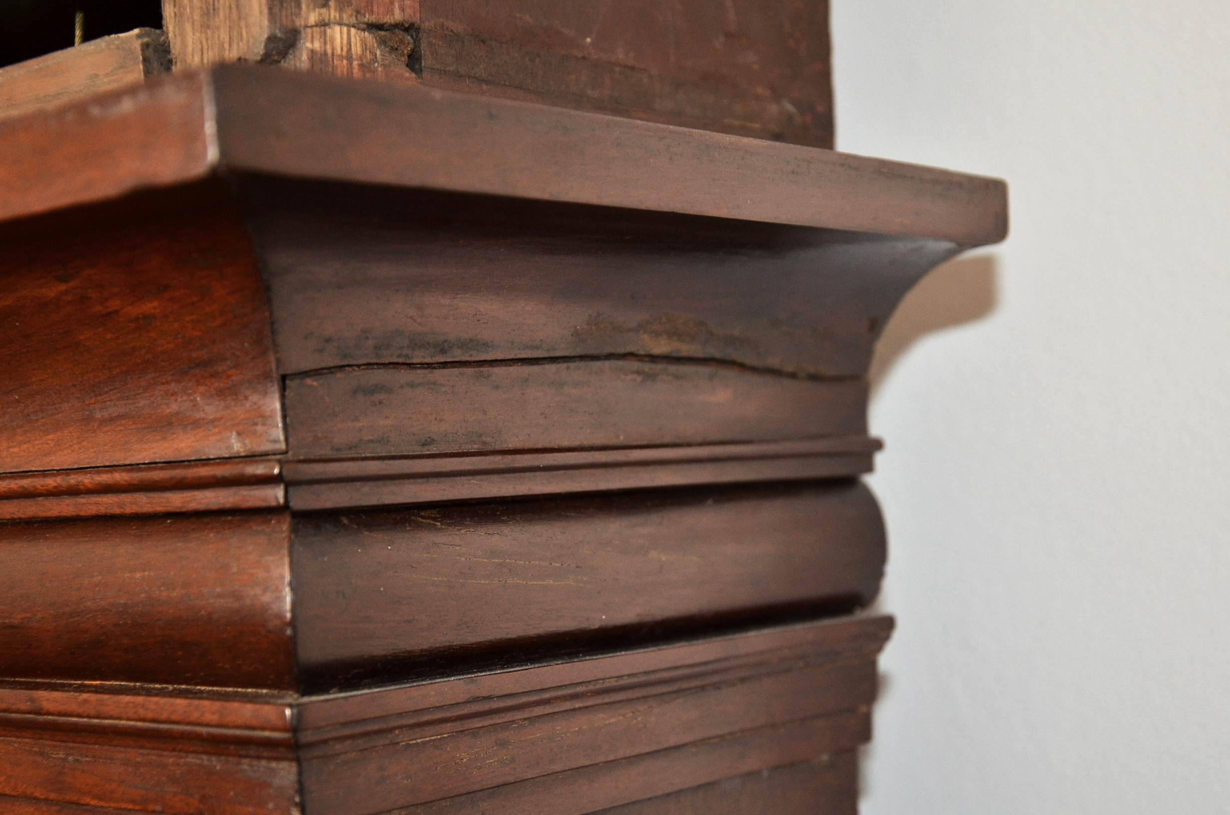 Circa early 1800s P. Fearnley Wigan England Long Case Mahogany Clock