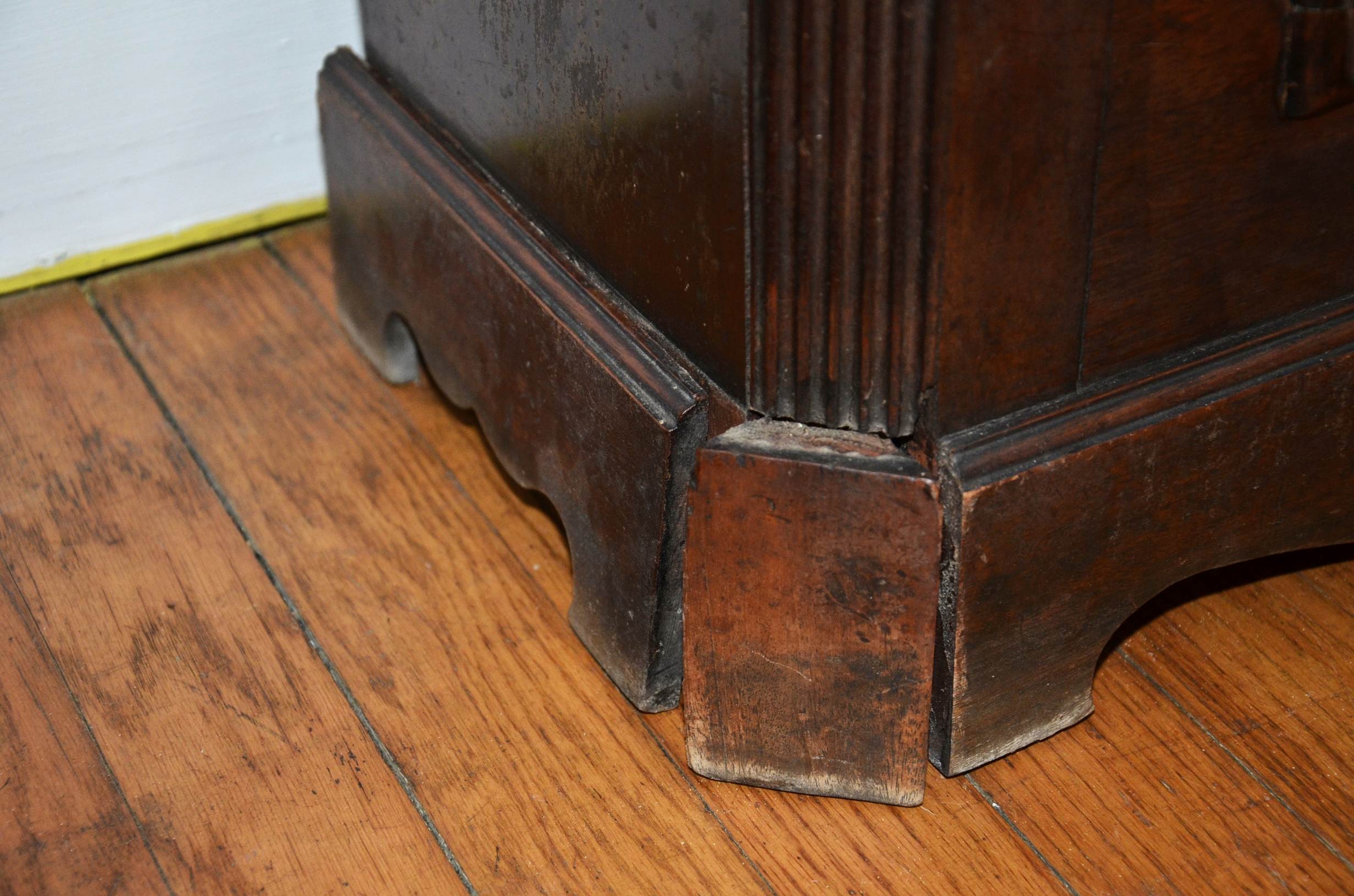 Circa early 1800s P. Fearnley Wigan England Long Case Mahogany Clock