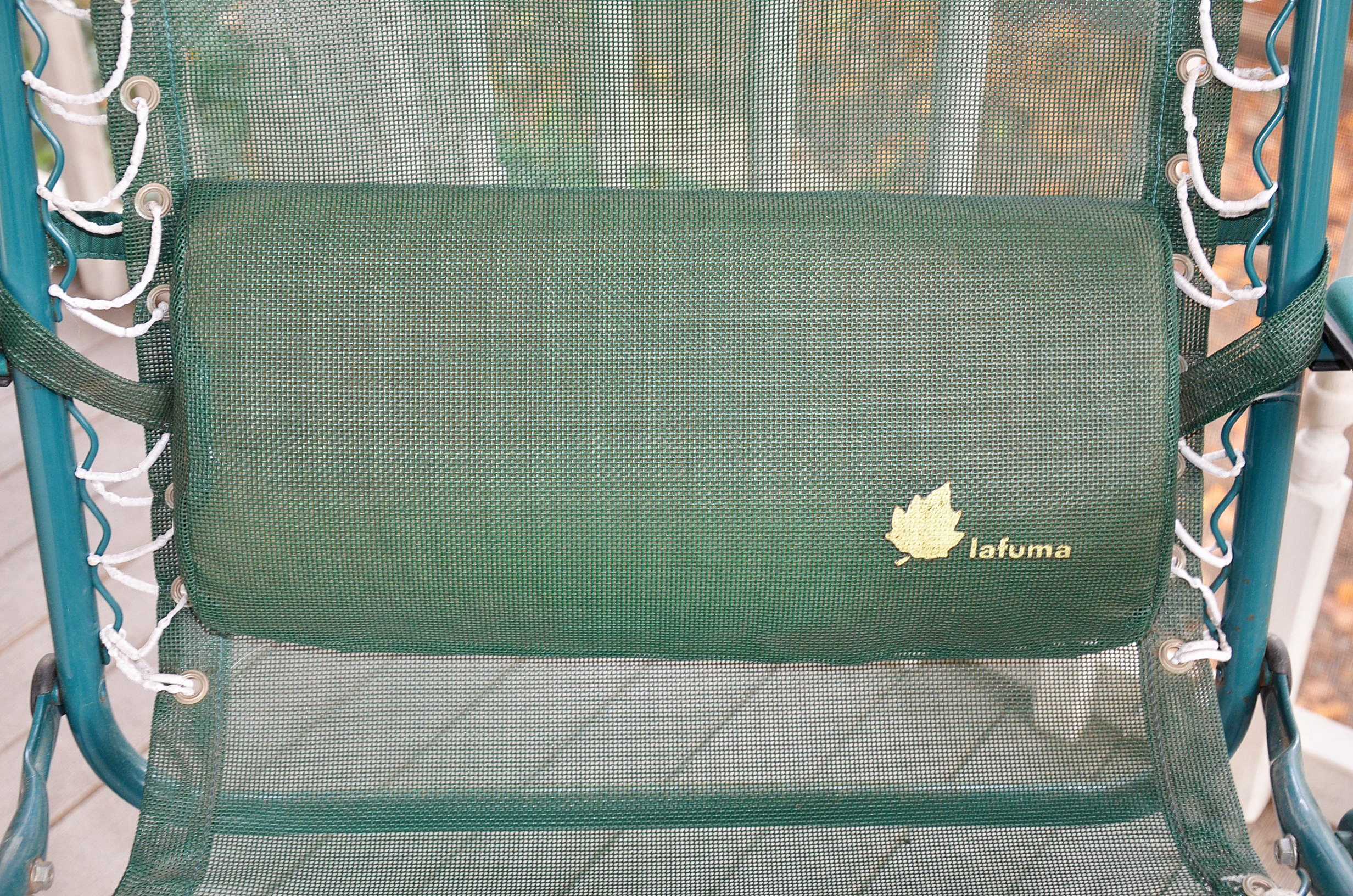 Two Lafuma France Patio Chairs and Table