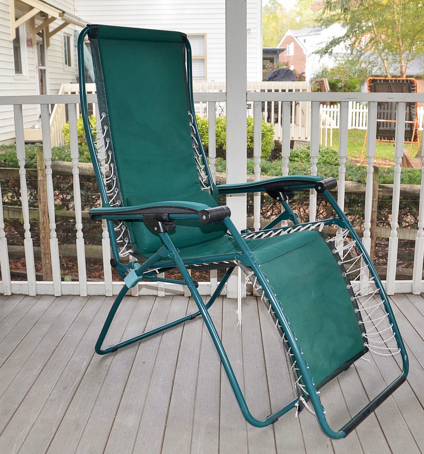 Two Lafuma France Patio Chairs and Table