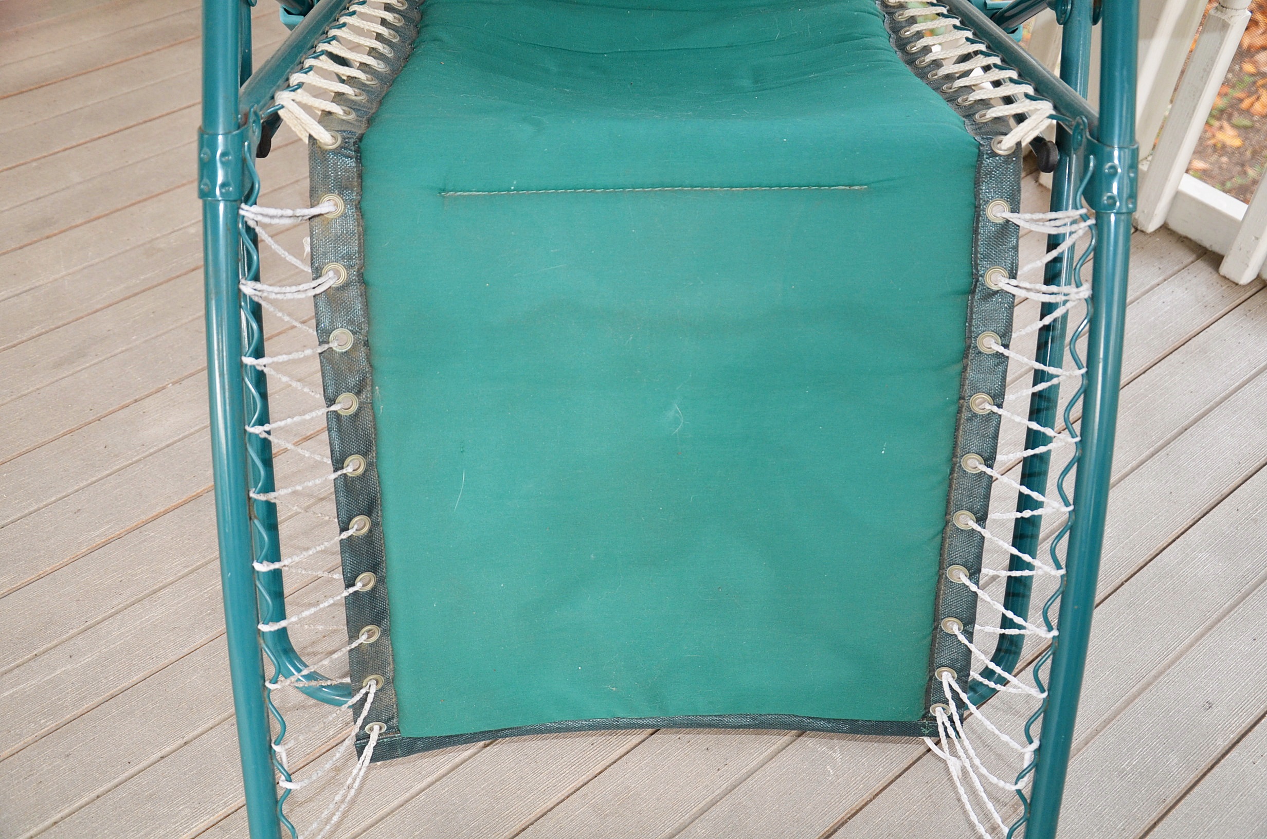 Two Lafuma France Patio Chairs and Table