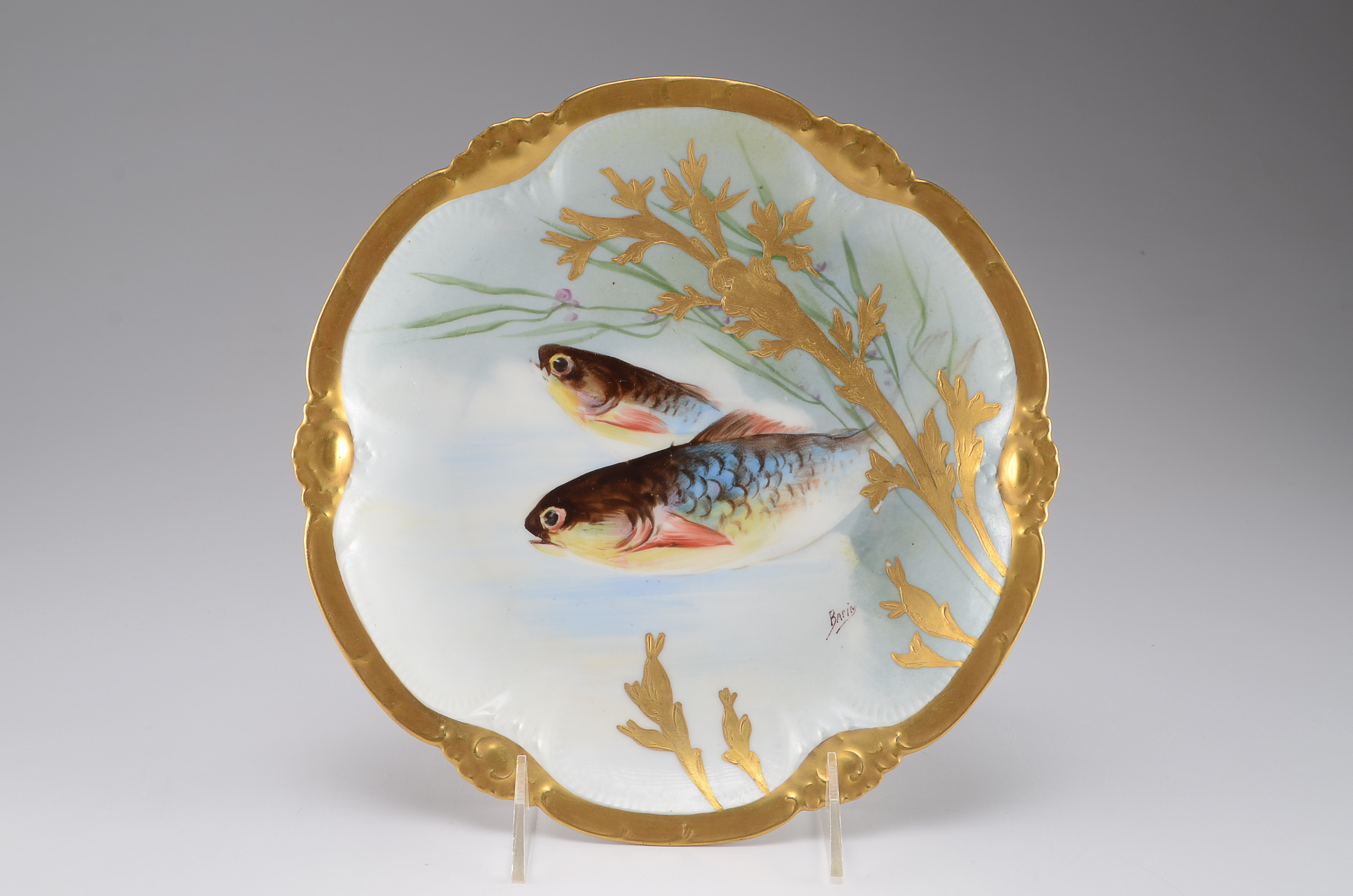 Three Assorted Limoges Plates