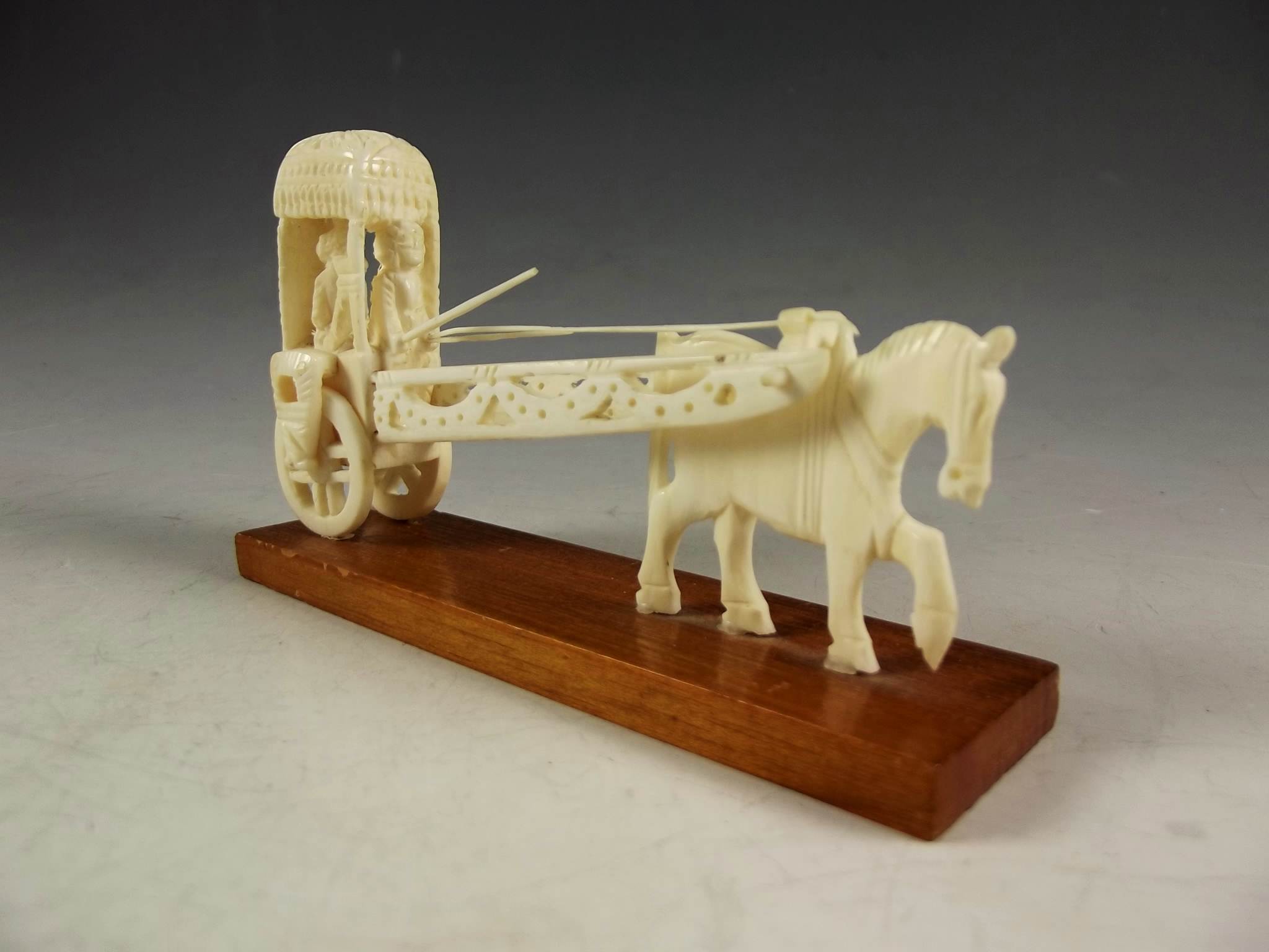 Ivory Horse and Carriage