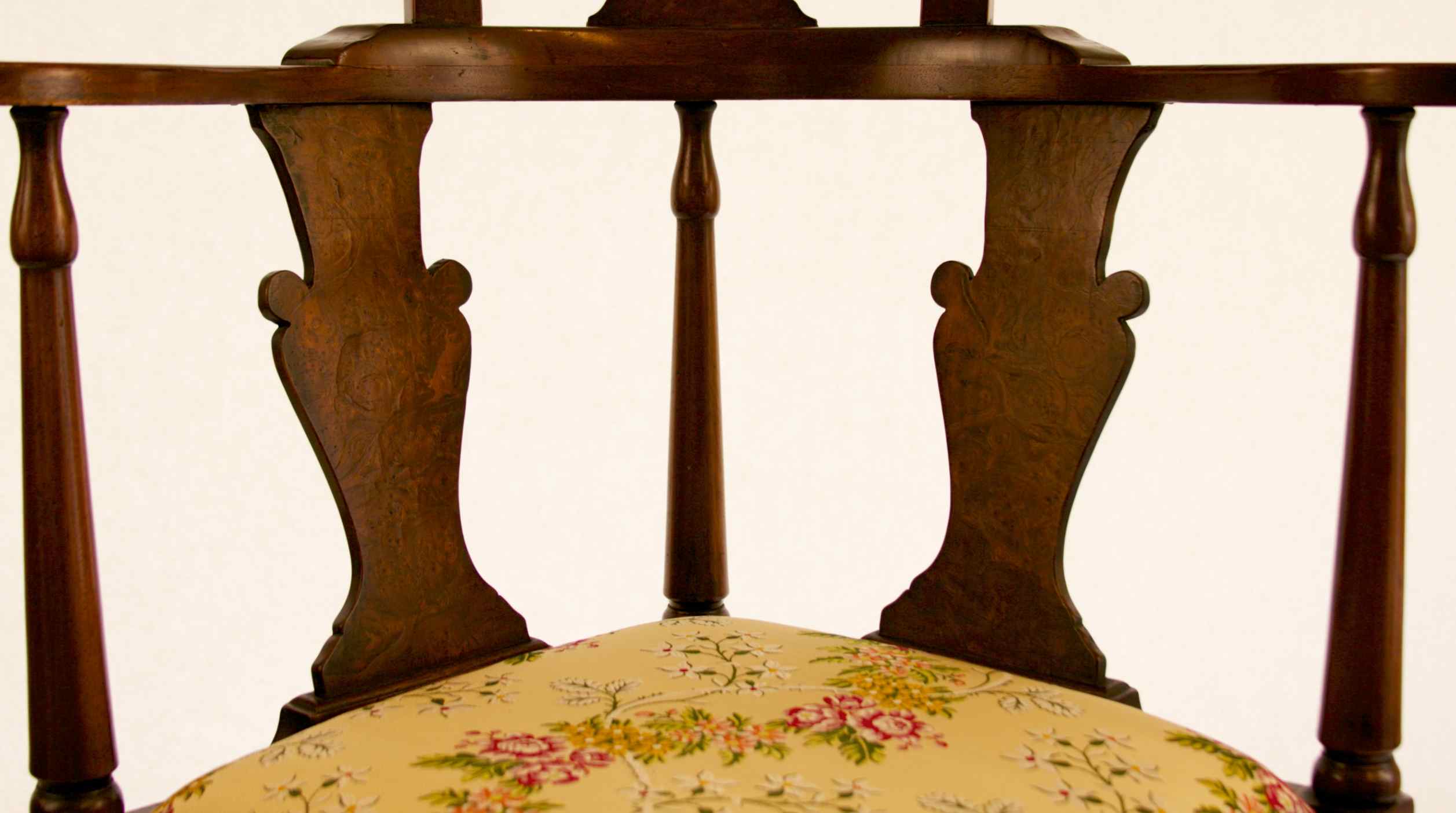 Queen Anne High Back Corner Chair