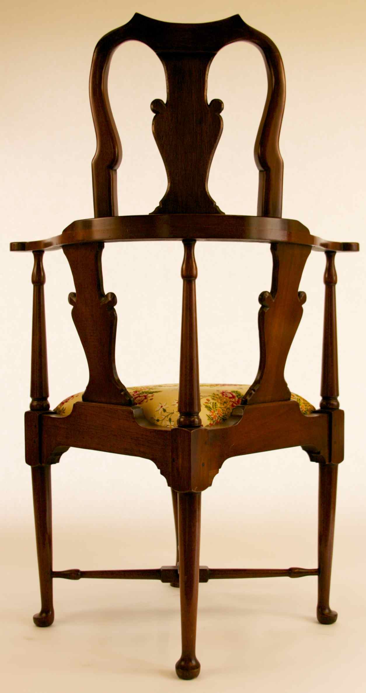 Queen Anne High Back Corner Chair