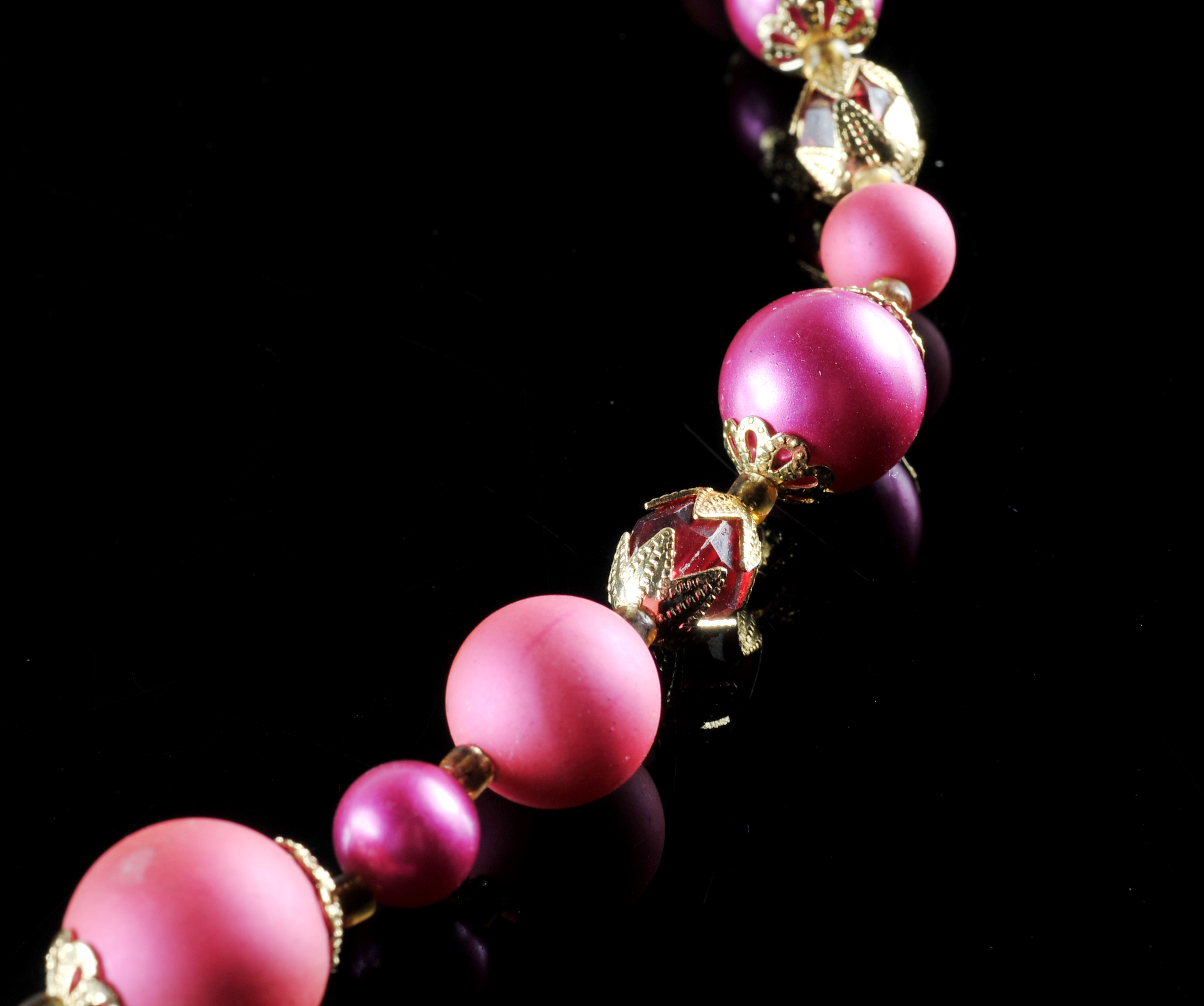 1950's Vintage Beaded Tassel Necklace and Earring Set