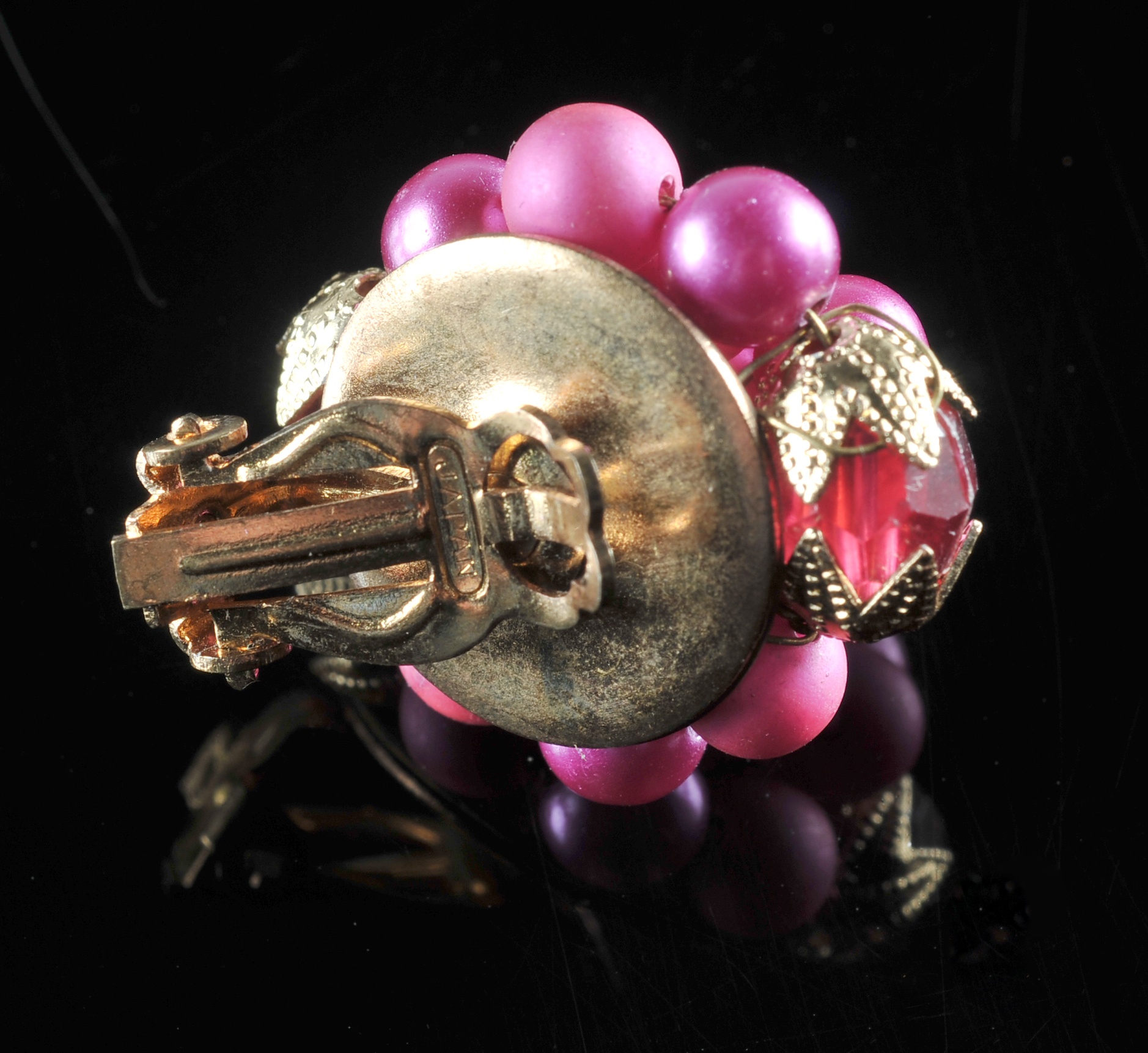 1950's Vintage Beaded Tassel Necklace and Earring Set