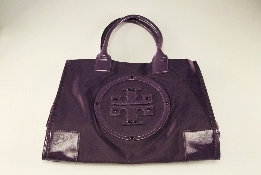 Tory Burch Ella Purple Nylon Tote Bag