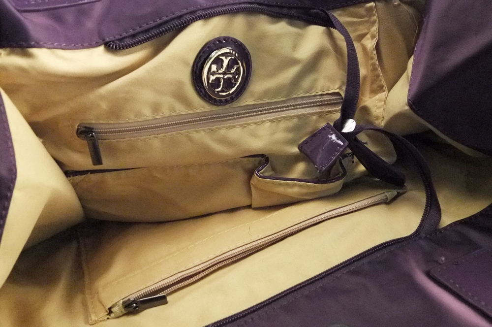 Tory Burch Ella Purple Nylon Tote Bag
