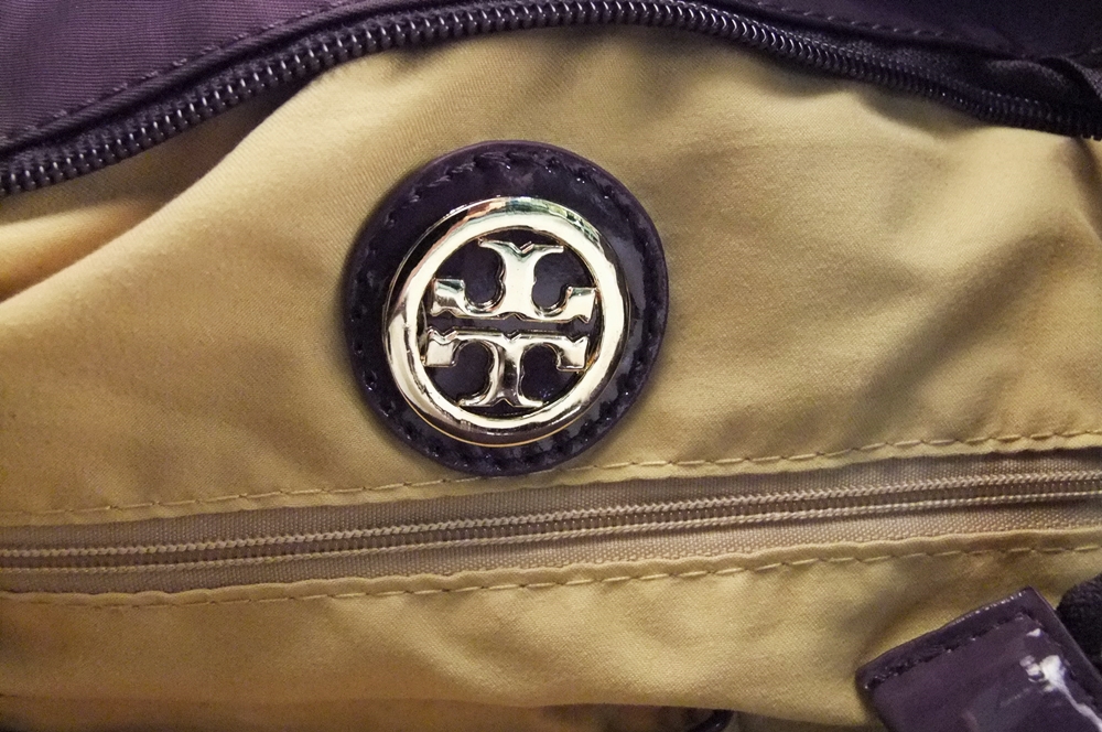 Tory Burch Ella Purple Nylon Tote Bag