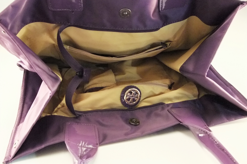 Tory Burch Ella Purple Nylon Tote Bag